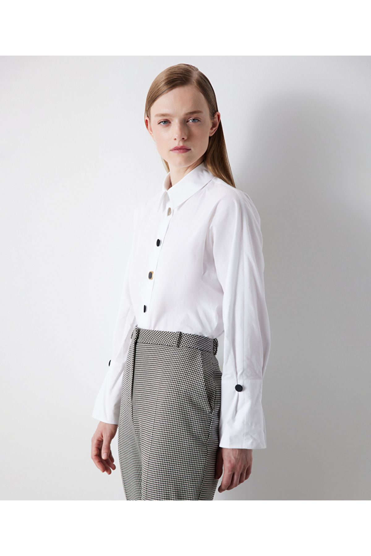 İpekyol-Houndstooth pattern pants 5
