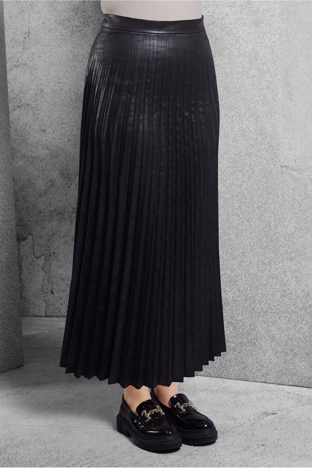 Alvina-Pleated Long Skirt 60635 2