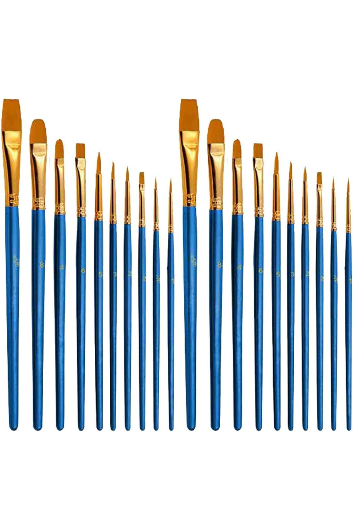 COOYA-Painting Brush Palette Set, 20pcs Nylon Hair Brushes with 5 Paint Trays for Acrylic and more 3