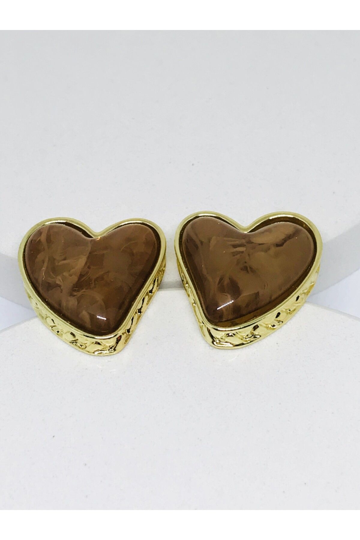 Mercan Aksesuar-Steel Heart Earrings 1