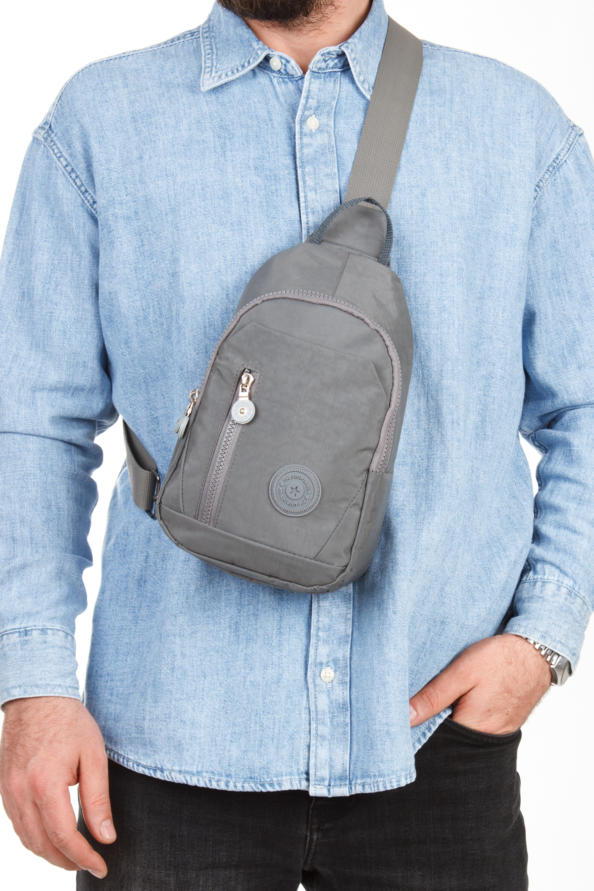 LOOP DESIGN Krınkıl Su Geçirmez Çapraz Omuz Çantası, Body Bag görsel 2