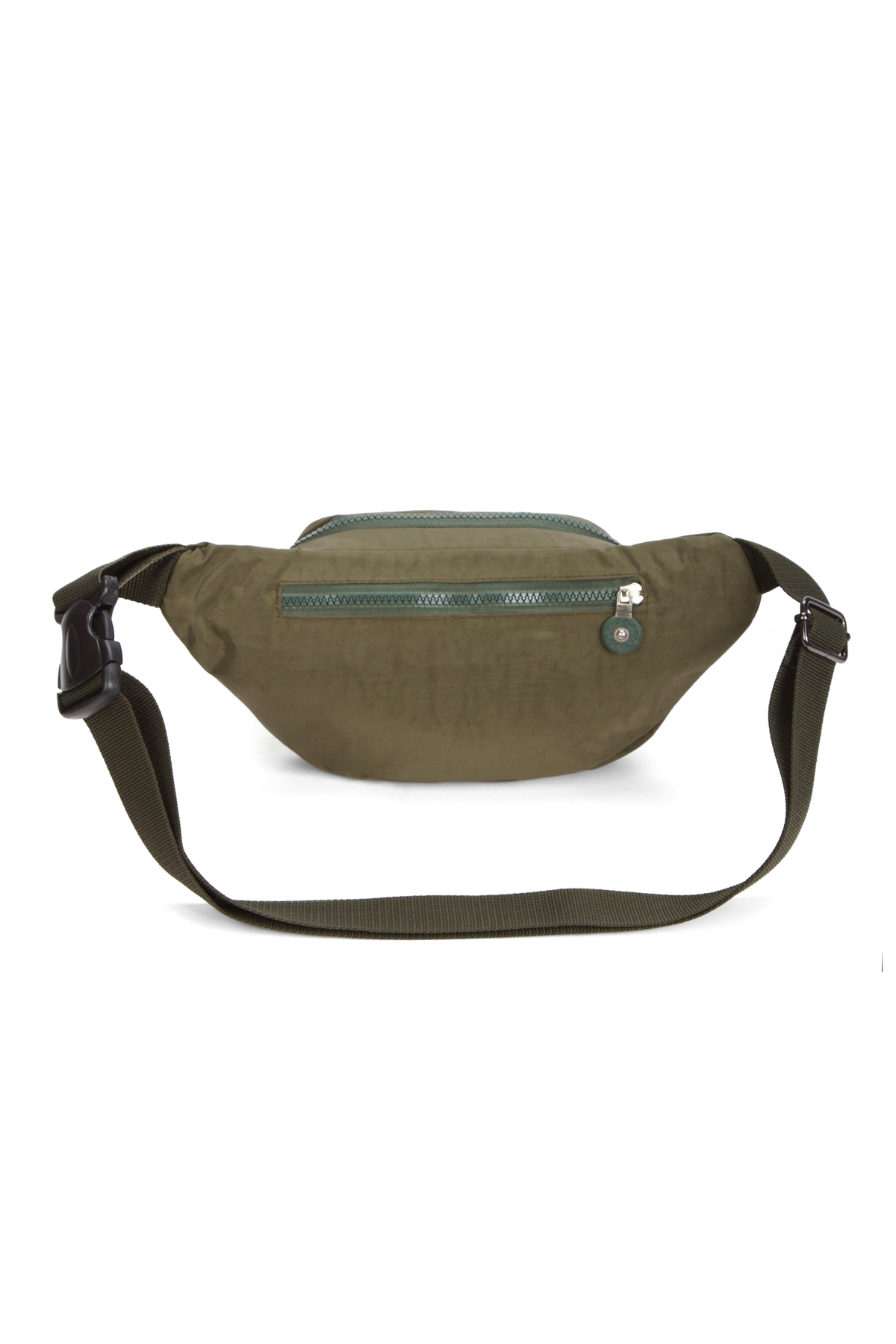 LOOP DESIGN Siyah Unisex Krinkıl Kumaş Bel Ve Çapraz Omuz Çantası & Freebag görsel 4