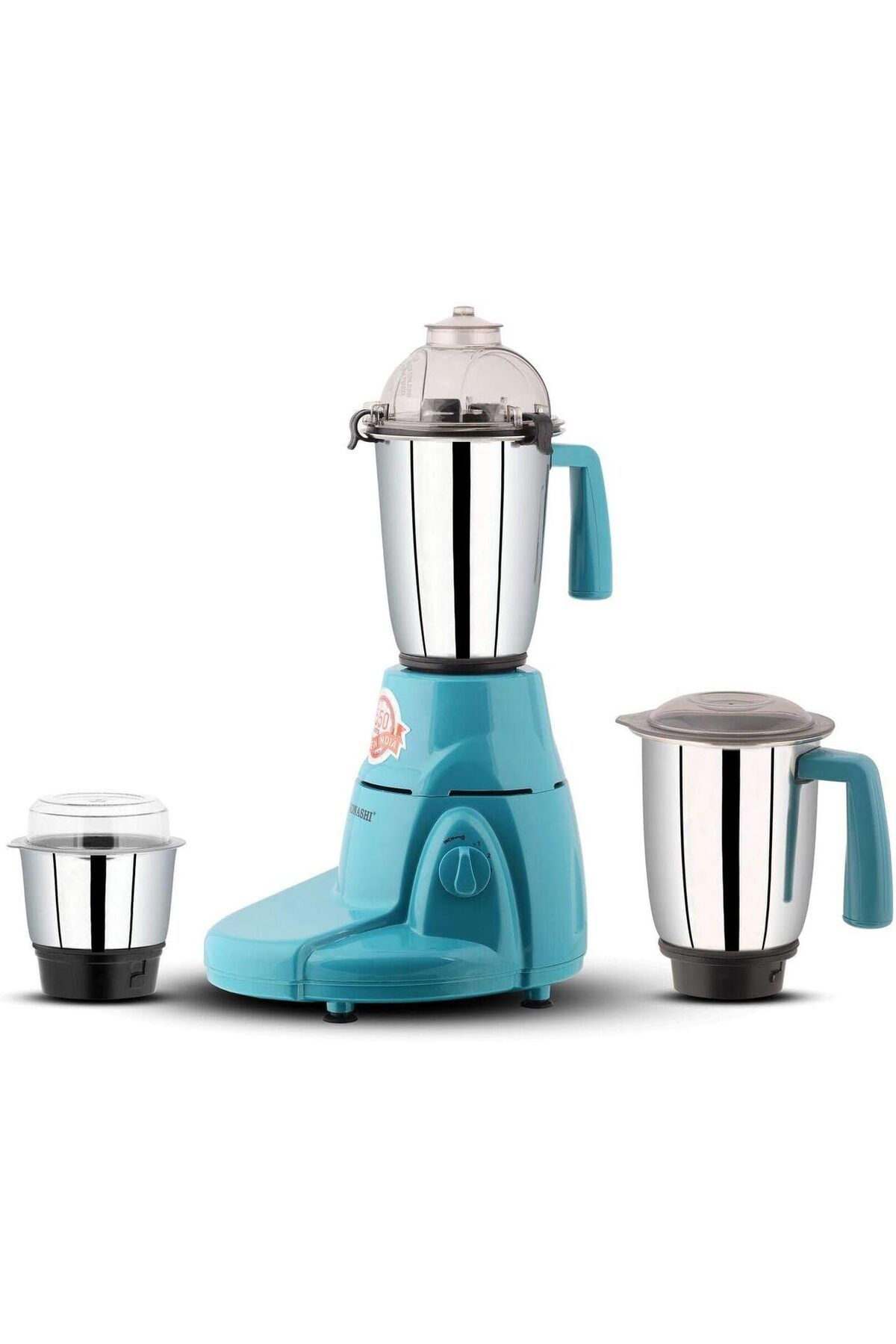 sonashi-SB-150SS 3-in-1 Mixer Grinder [Sky Blue] 550W, 3 Speed, 3 Stainless Steel Jars 1