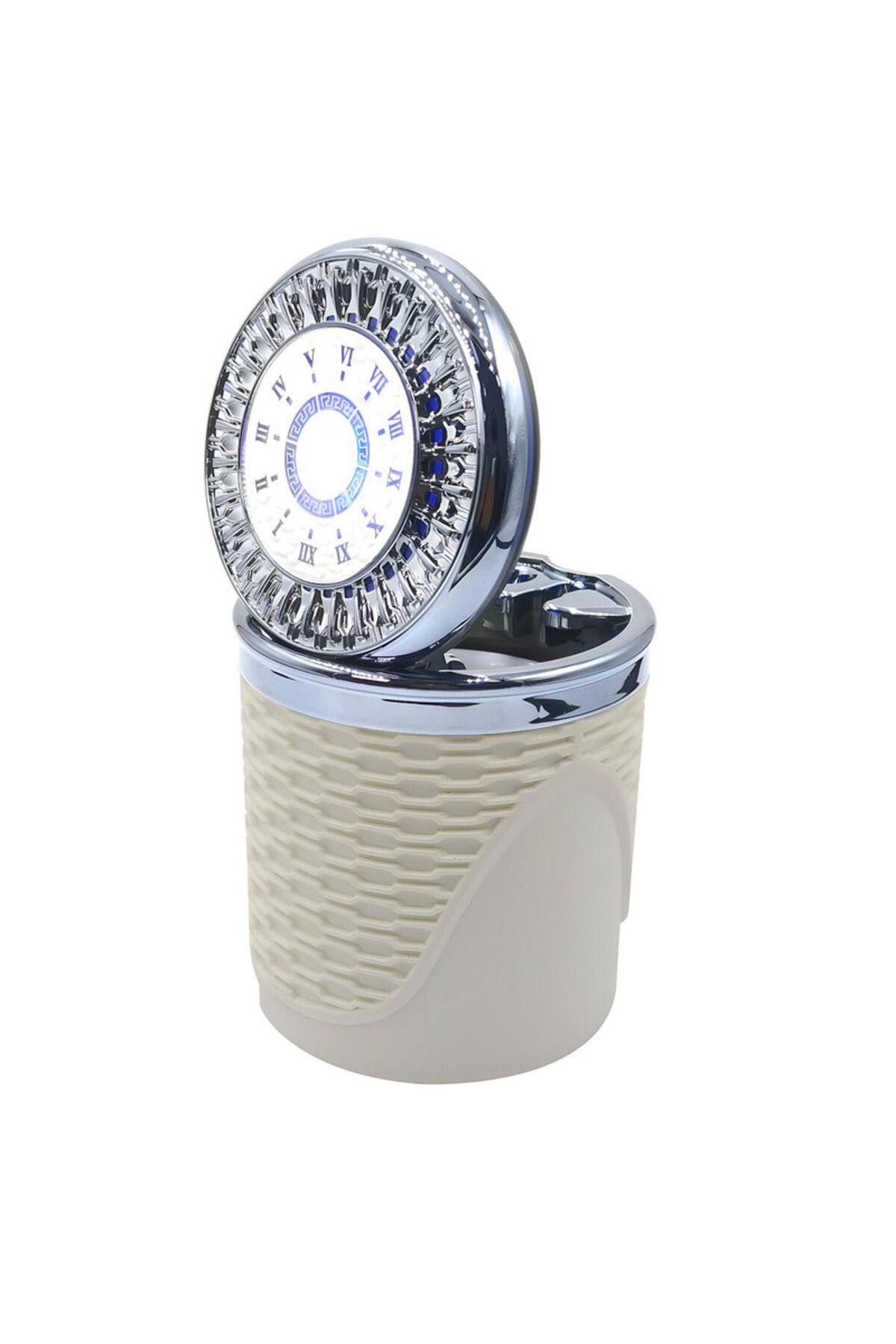 Generic-Car Ashtray with LED Light and High-Temperature Resistant Stainless Steel Design Beige 1