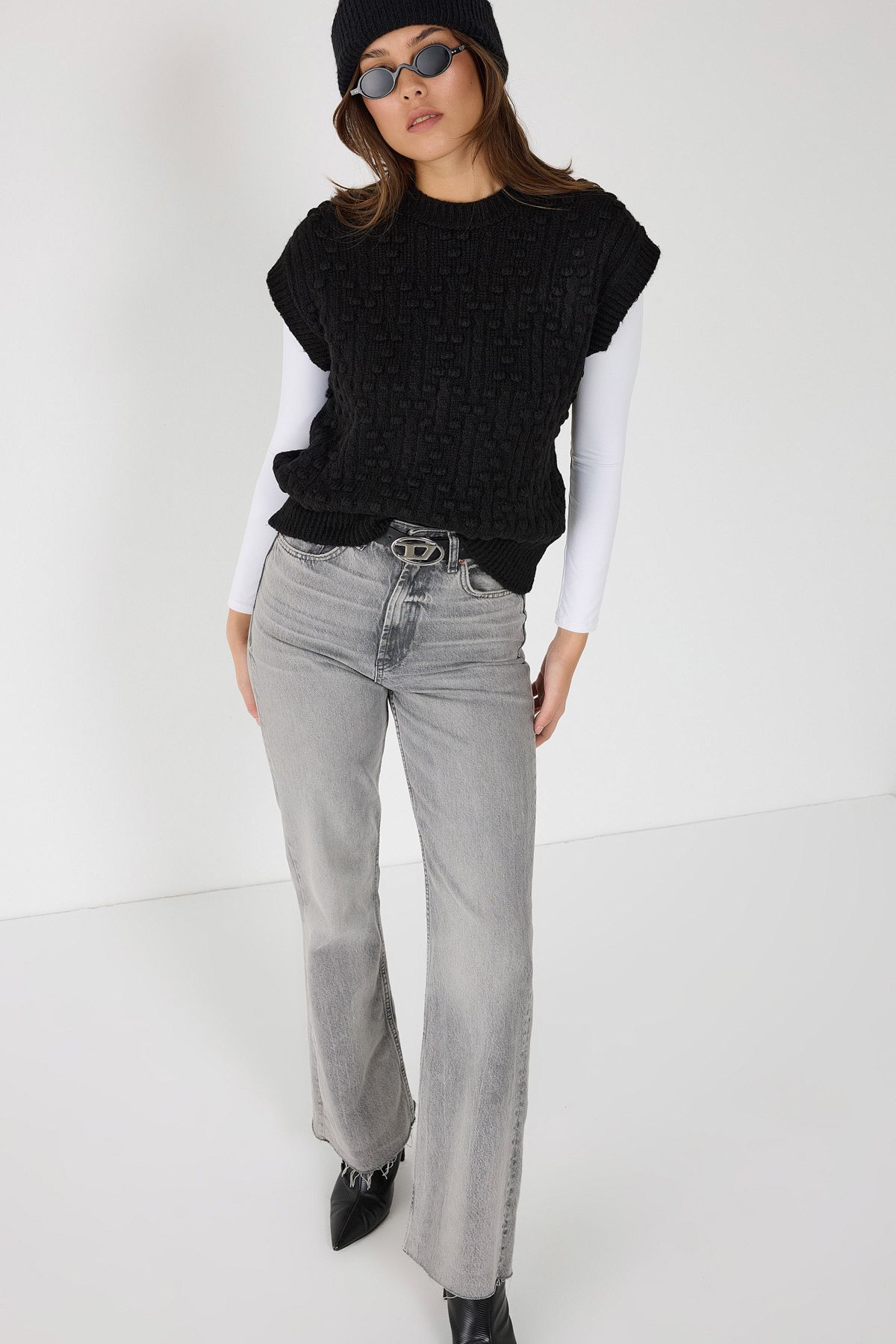 No Matter What-Embossed Patterned Women's Sweater 4