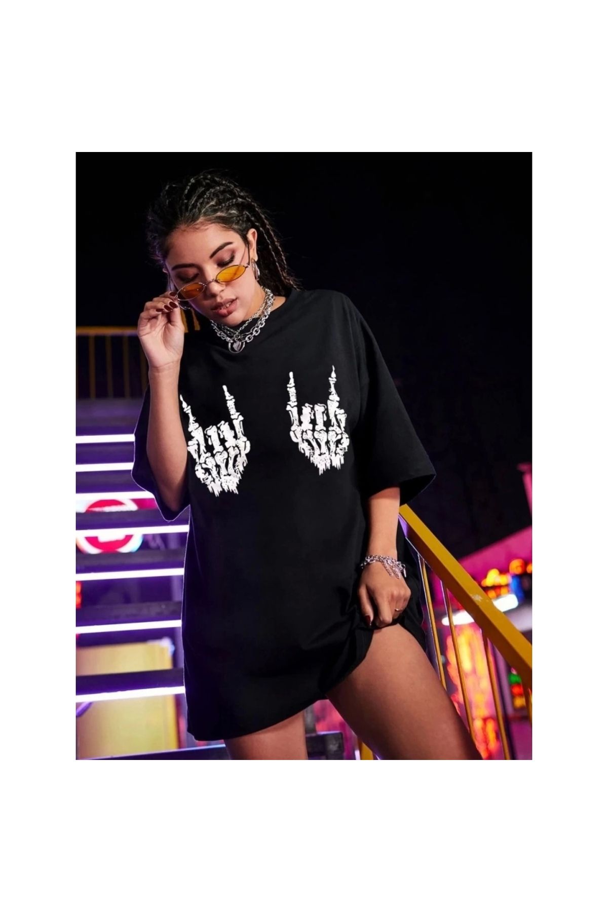 Narnuga Baskılı Oversize Tshirt