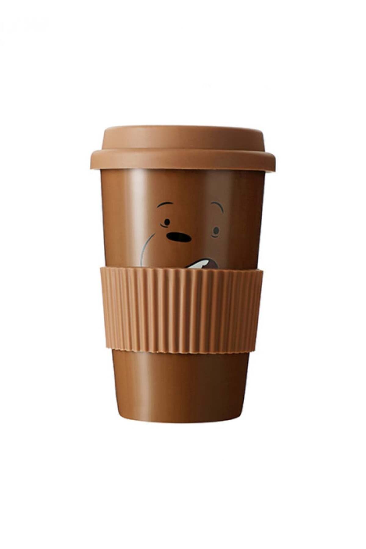 Miniso-Three Bears Ceramic Coffee Mug with Lid 400ml - Grizzly 1