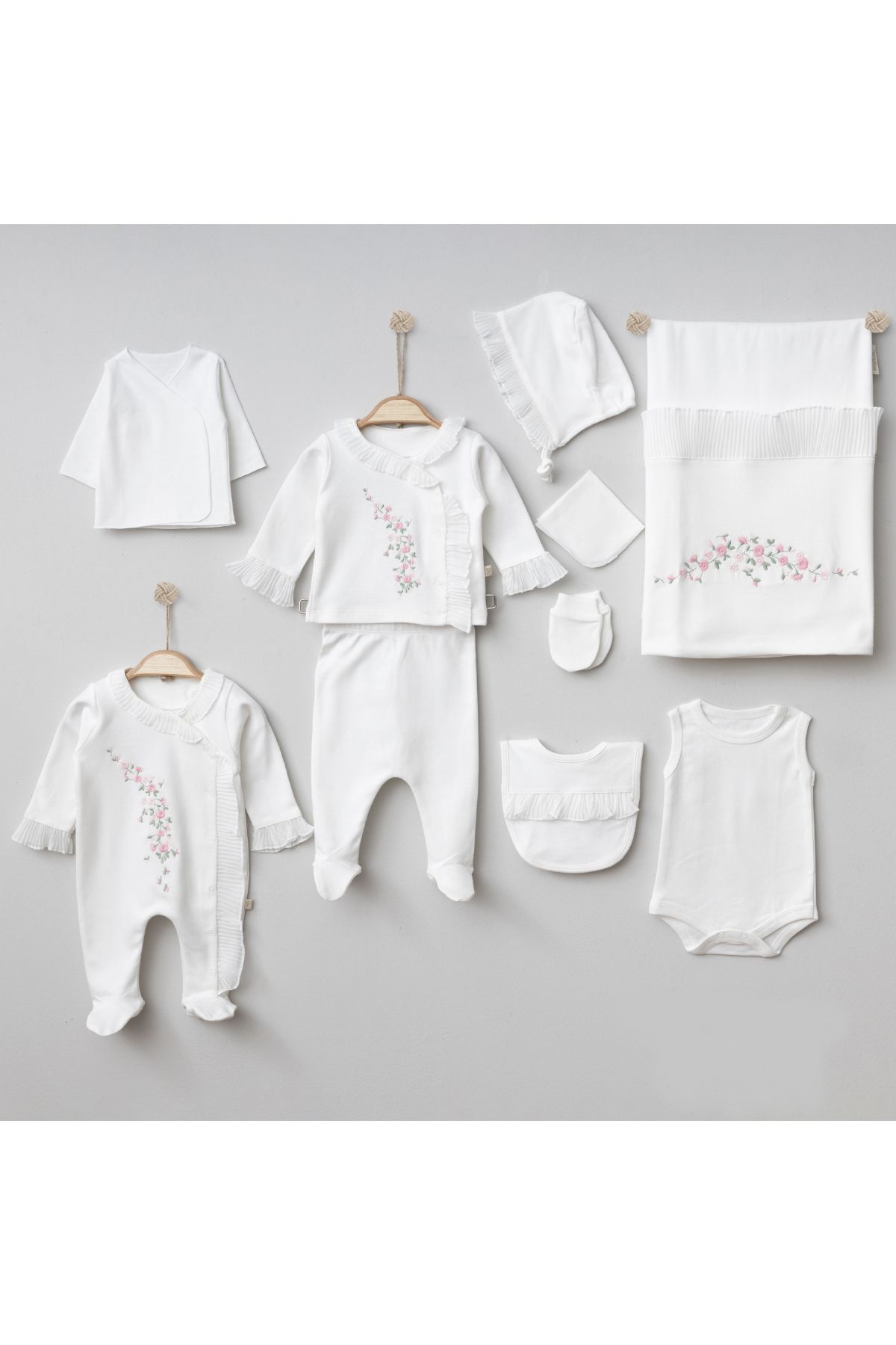 Diaraz Kids-100% Organic Cotton Baby Girl 10 Pack Hospital Release – Nature's Elegant Touch 1