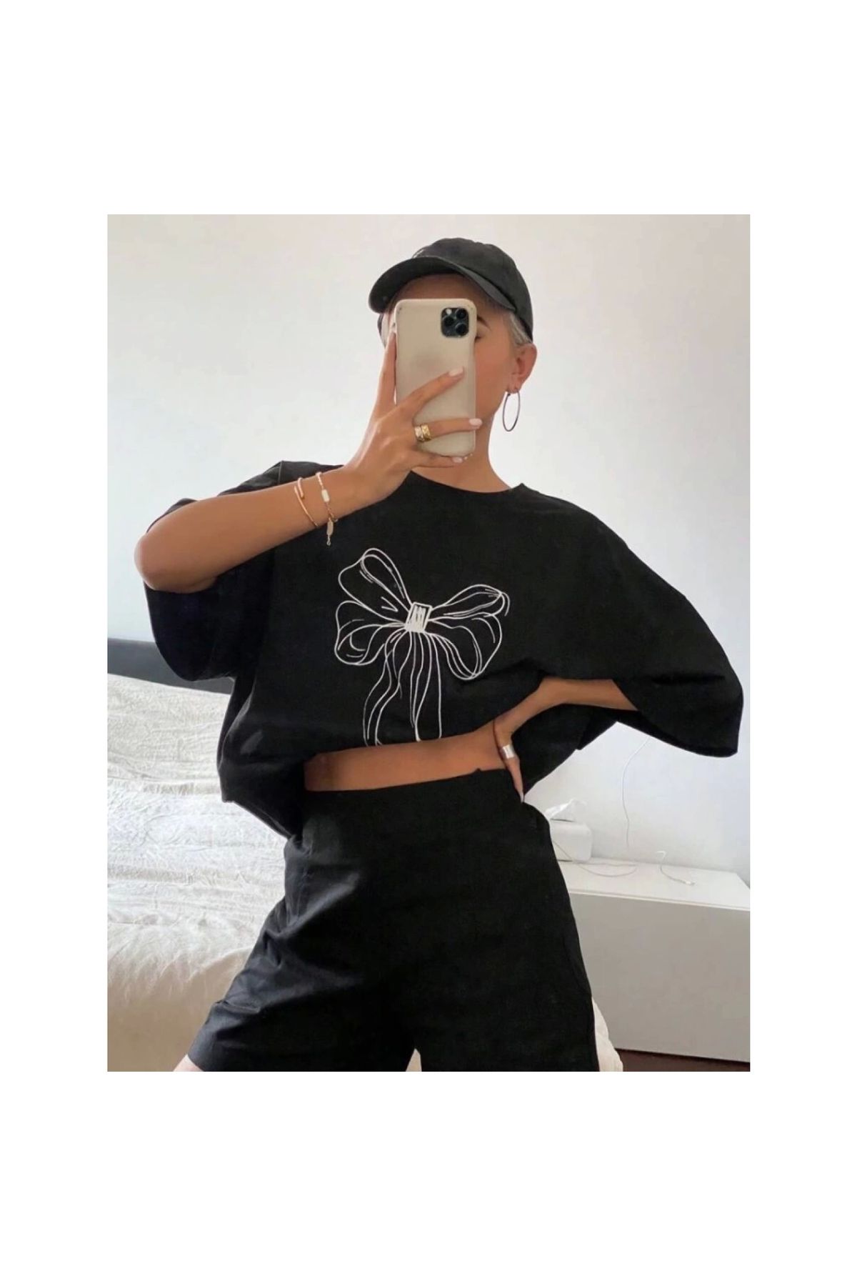 Narnuga Baskılı Oversize Tshirt