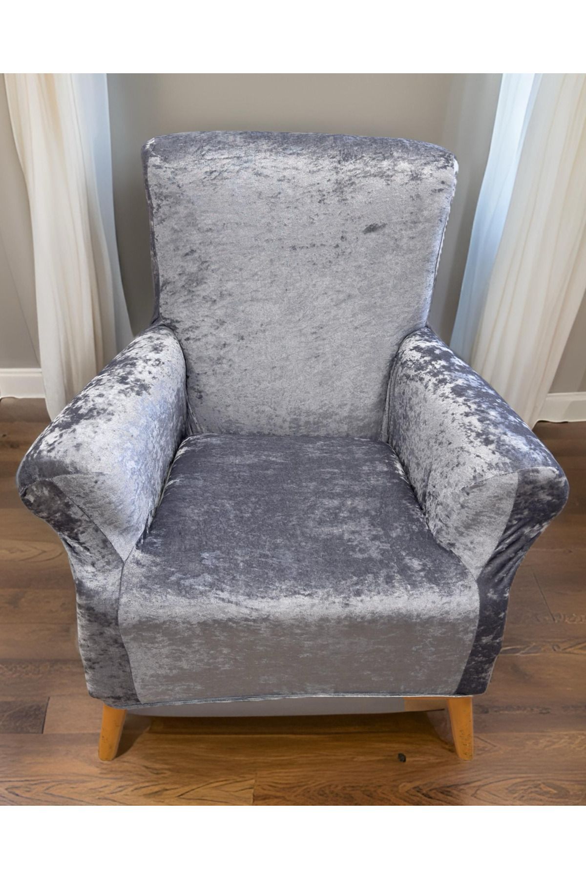 uzhanem-Armchair Seat Cover Lycra Fabric, Square Pattern, Single Sofa Cover 2