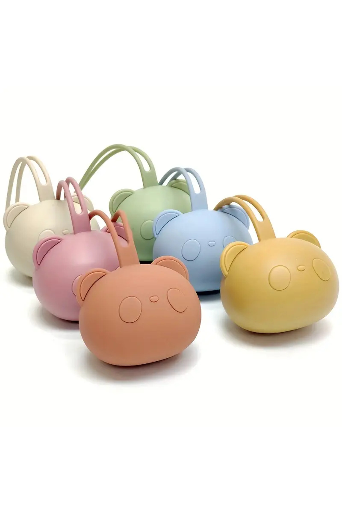 The Cloudish Shop Silikon Emzik Saklama Kutusu Emzik Tutucu Taşınabilir Askılı PANDA Desenli YEŞİL fotoğrafı 4 (önizleme)