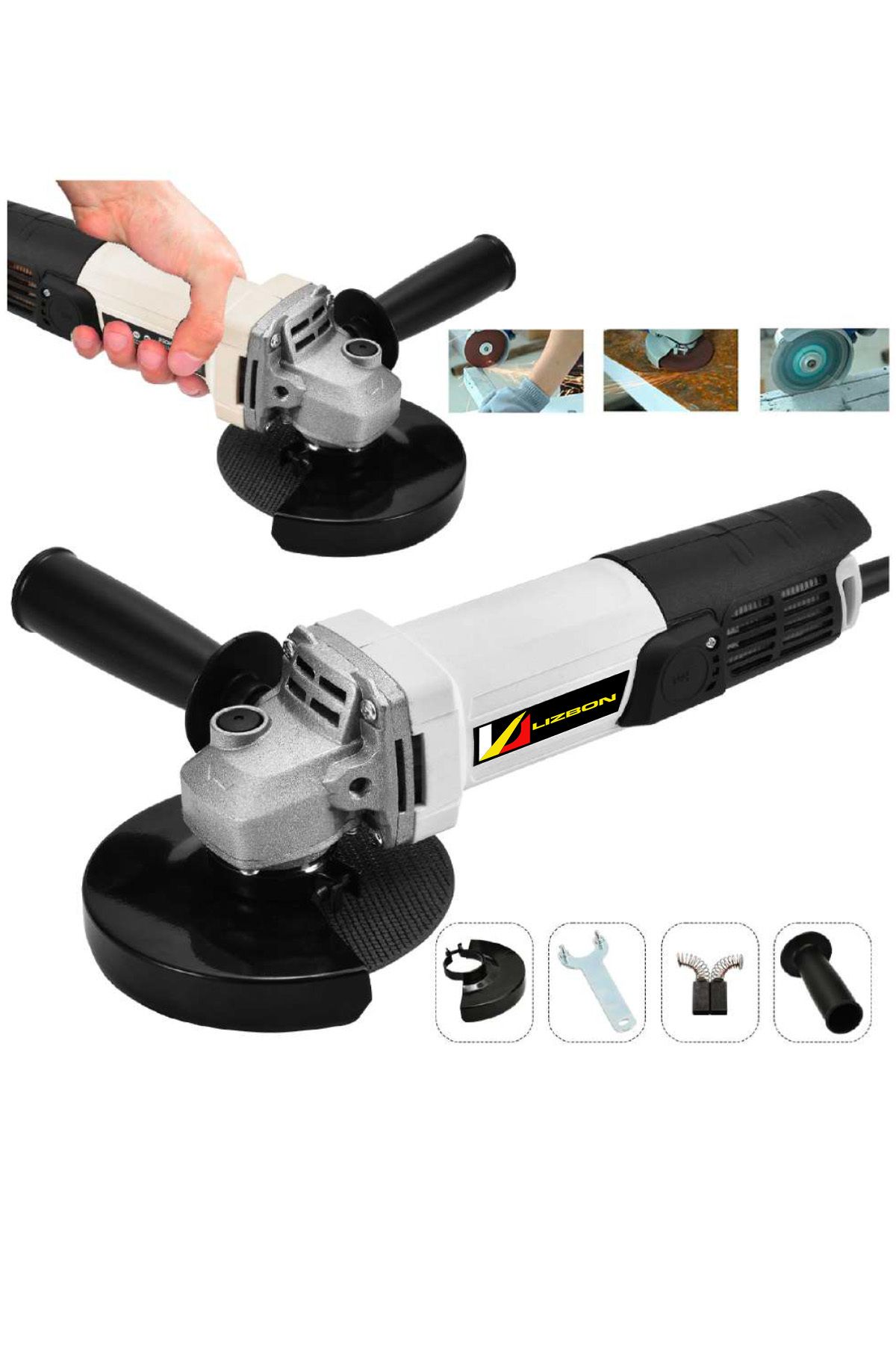 Lizbon Jetta Power Tools Spiral Taşlama Makinesi Beyaz