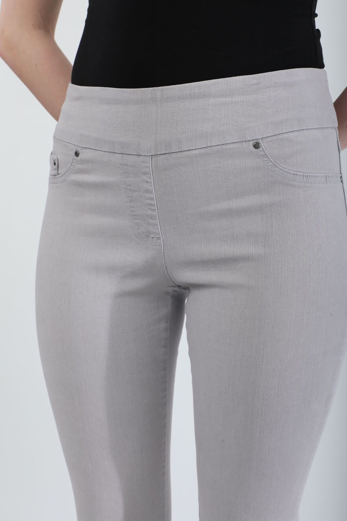 Bluewhite-Pantaloni de jeans flexibili din Lycra pentru femei gri 7