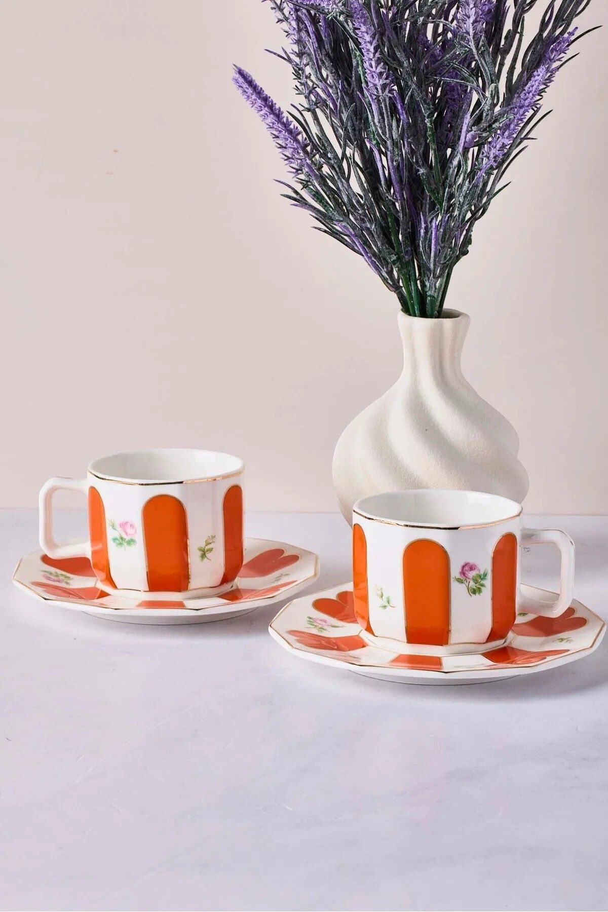 Evsun Home Collection-4 Piece Porcelain Coffee Set for 2 People 1