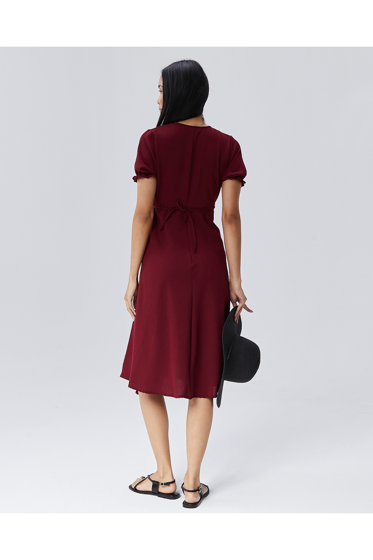 LYN MAMA-Burgundy Sarah Dress 5