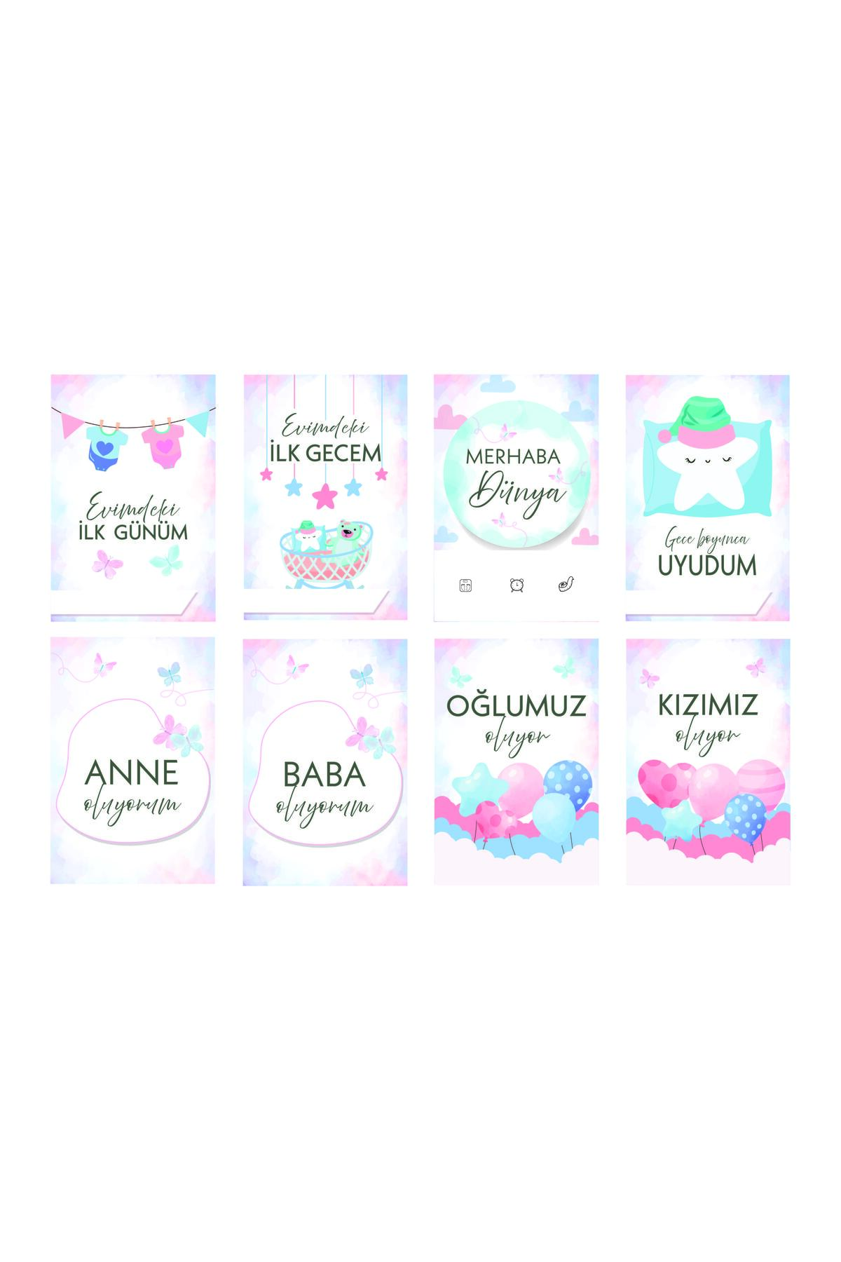 Mifold Mine Memory Bebek - Hamile Fotoğraf Anı Hatıra Kartı Seti 40 Adet - Hediyelik (PEMBE - MAVİ) fotoğrafı 6 (önizleme)