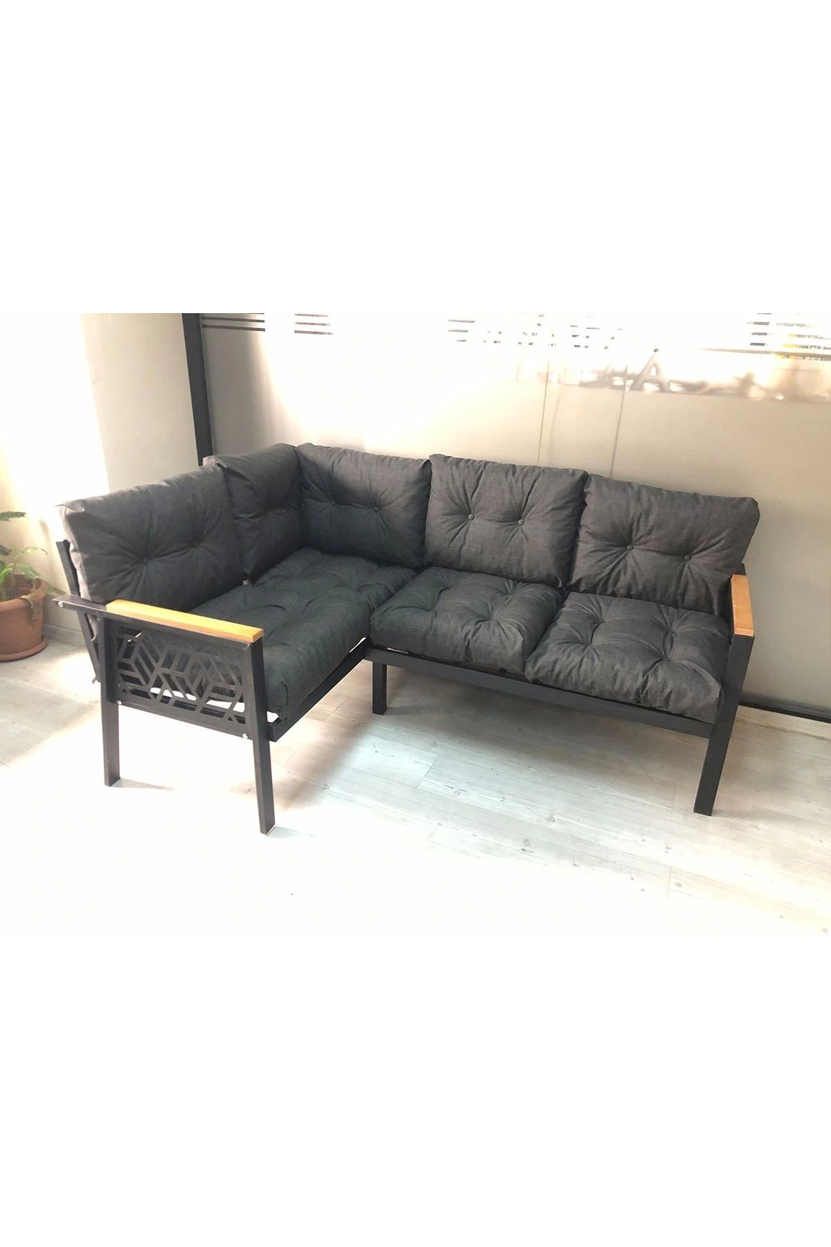 adımshops Miami melisa 2+2 Köşe Yön değiştirilebilir Koltuk Takımı Balkon-bahçe-kafe-mutfak-takımı