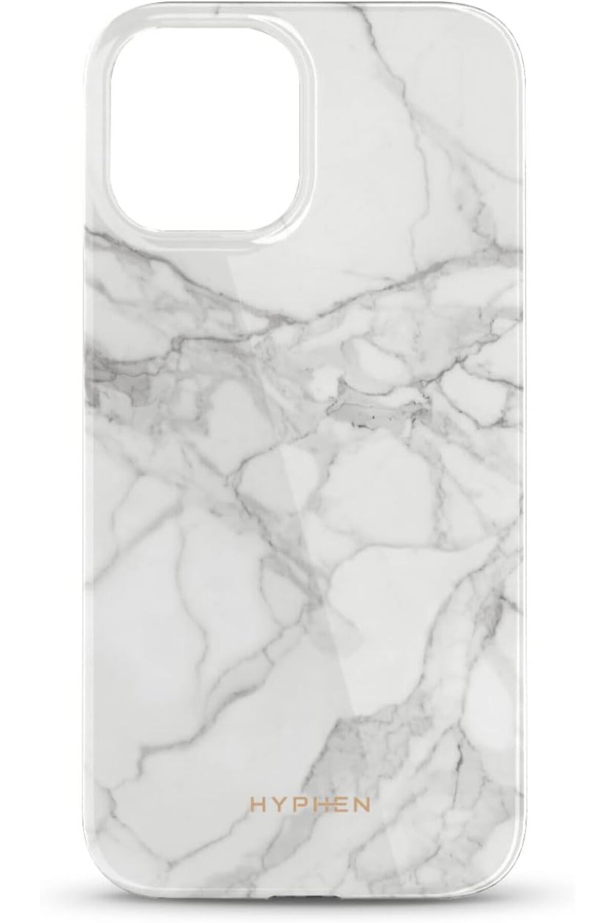 HYPHEN-Luxe Marble Case Compatible With Iphone 13 Mini ( White) -Wireless Charging Compatible tech 2