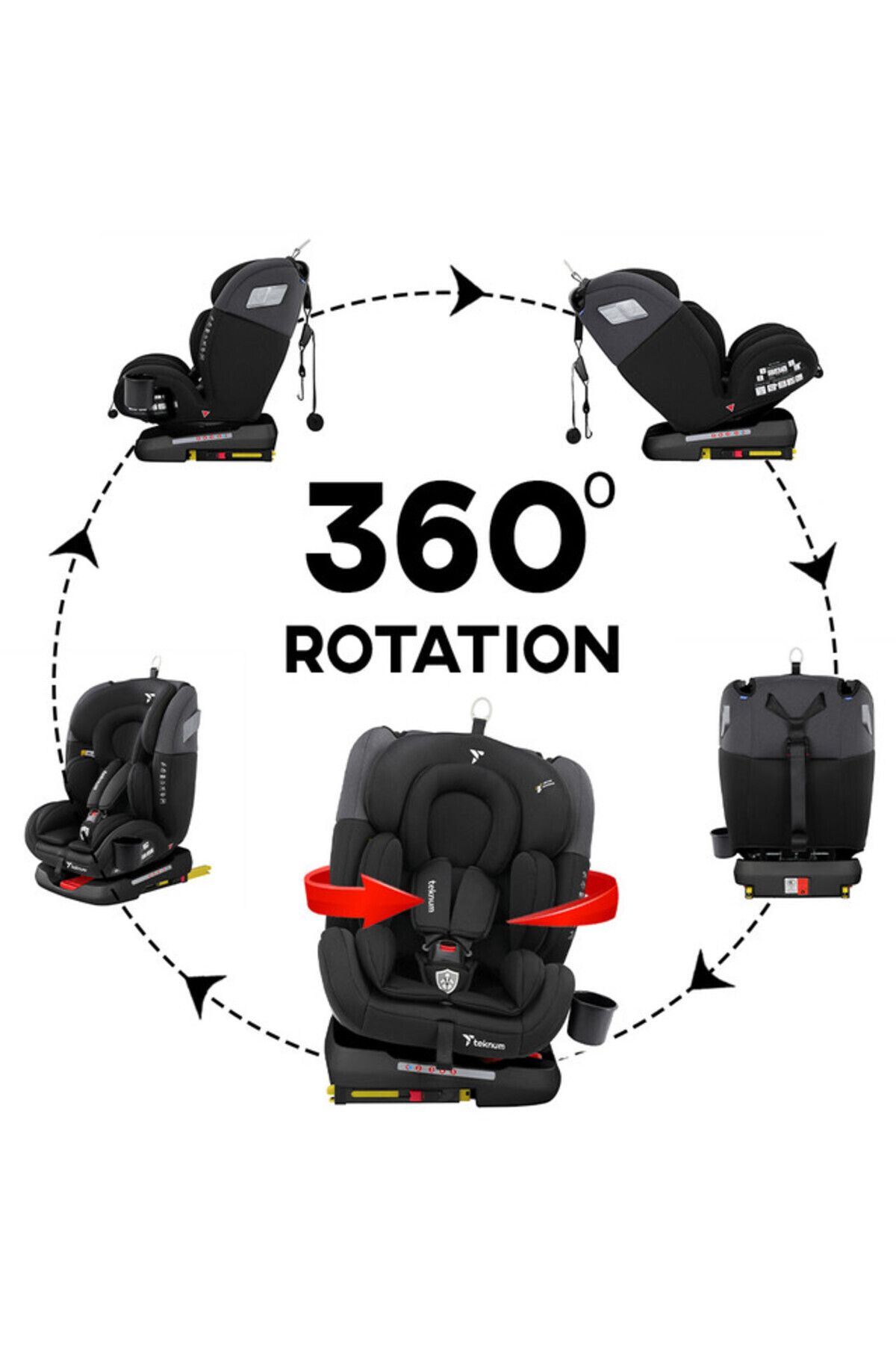 TEKNUM-Teknum Evolve 360° Car Seat 0 - 12yrs Black with Isofix 2
