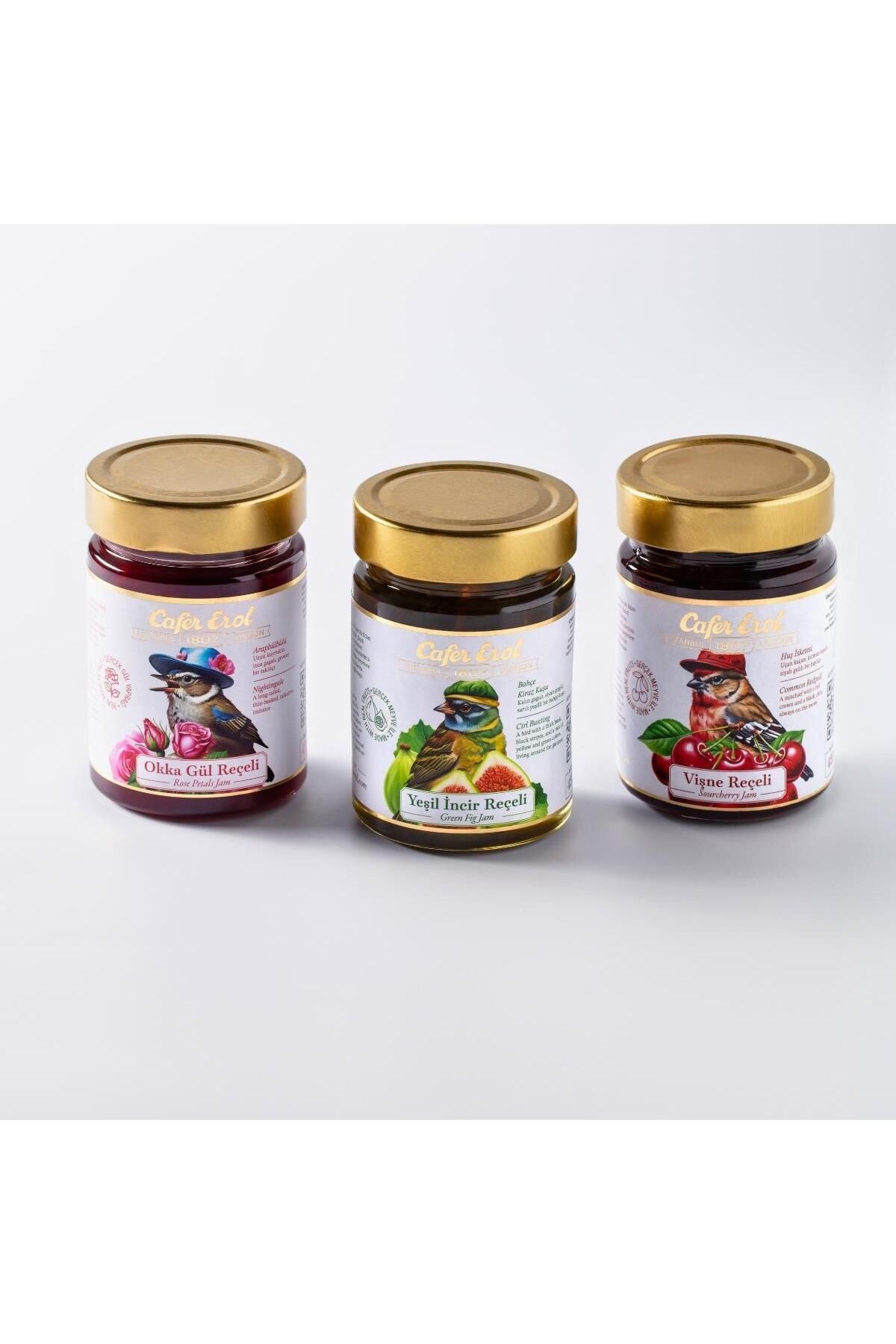 Şekerci Cafer Erol 3'lü Set Set Reçel Gül, İncir, Vişne
