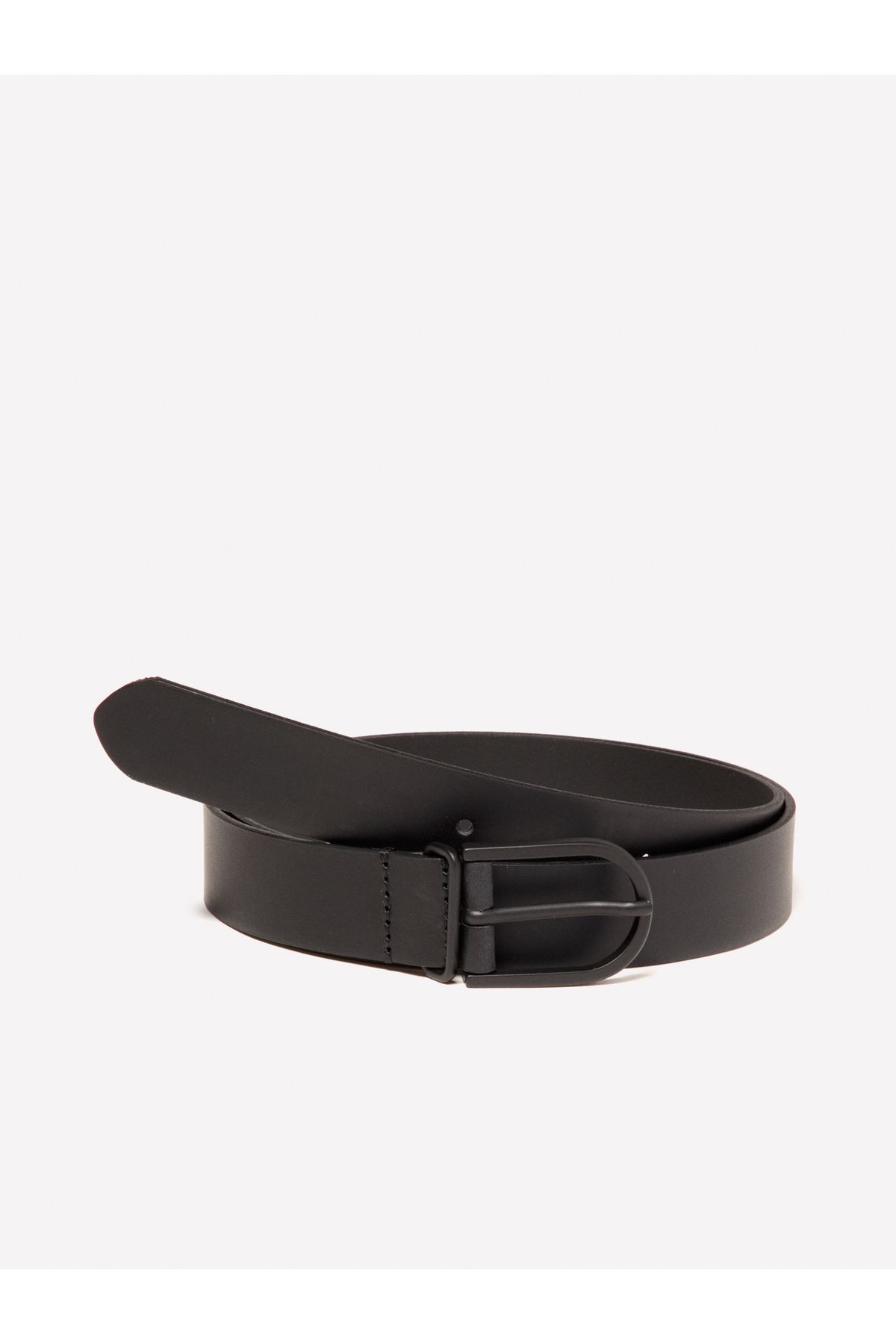 Sisley-Men's Black 100% Leather Belt 1