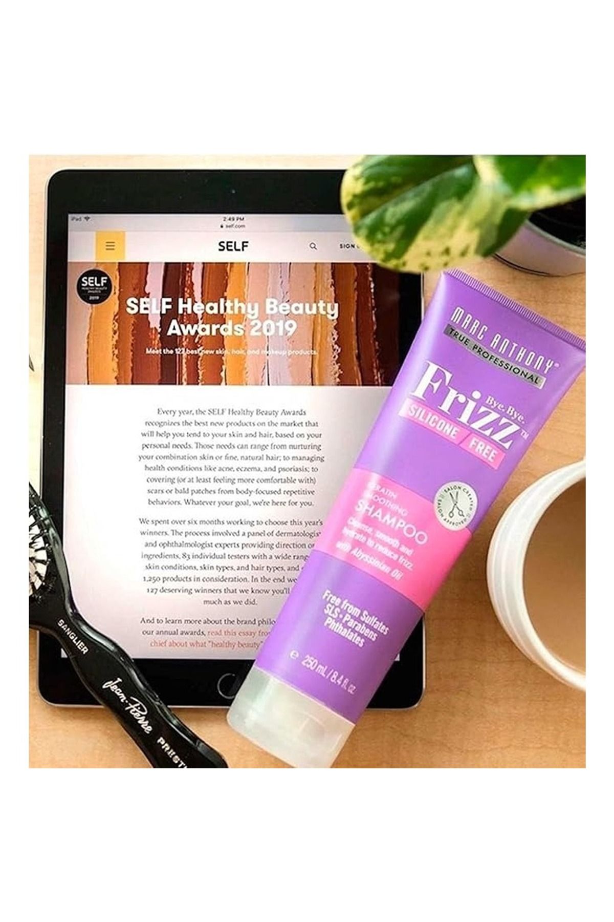 MARC ANTHONY-Marc Anthony Bye Bye Frizz - Keratin Smoothing Shampoo, Infused With Abyssinian - 250Ml 3