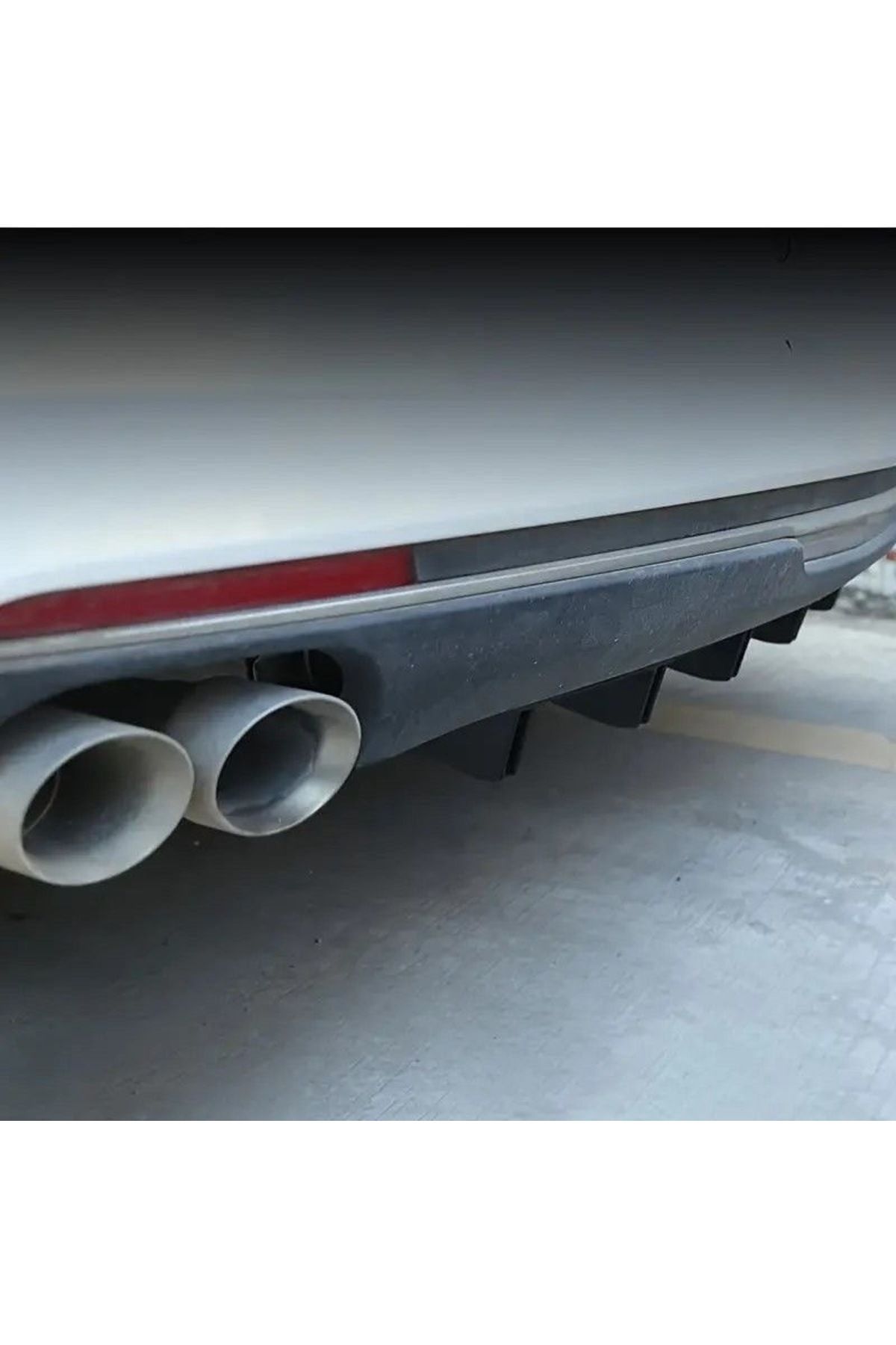 Choice-Black 4pcs Car Modification Universal Rear Spoiler Shark Fin Bumper Chassis Spoiler Split Diffuser C 2