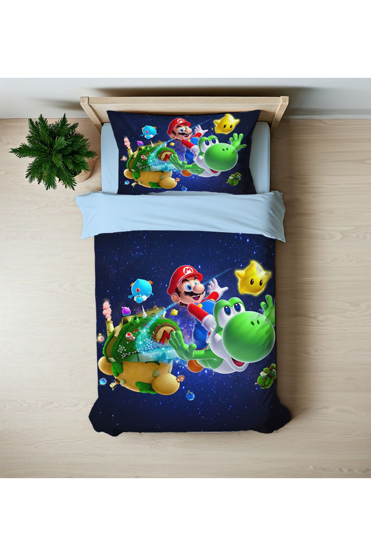 hediyechy-Gift Duvet Cover Super Mario Bros 3D Printed Single Duvet Cover Set 2