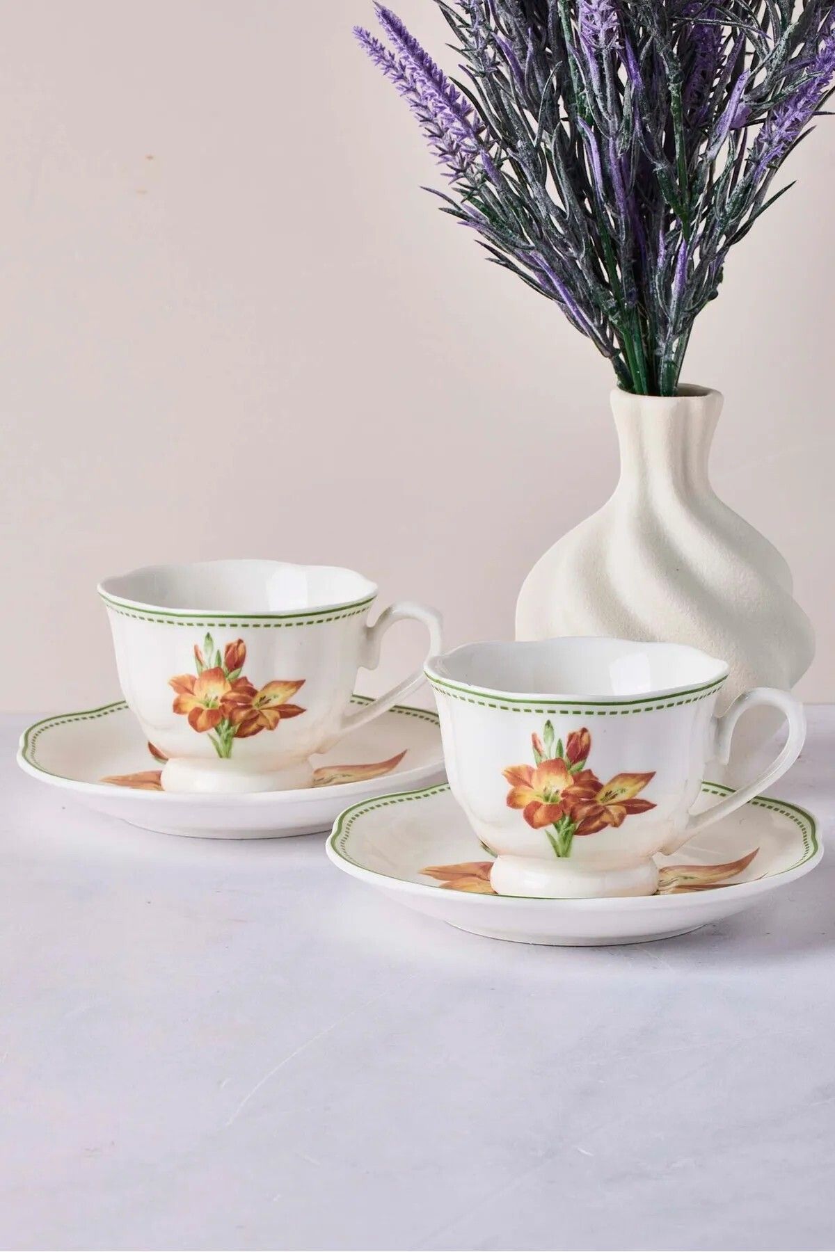 Evsun Home Collection-4 Piece Porcelain Coffee Set for 2 People 1