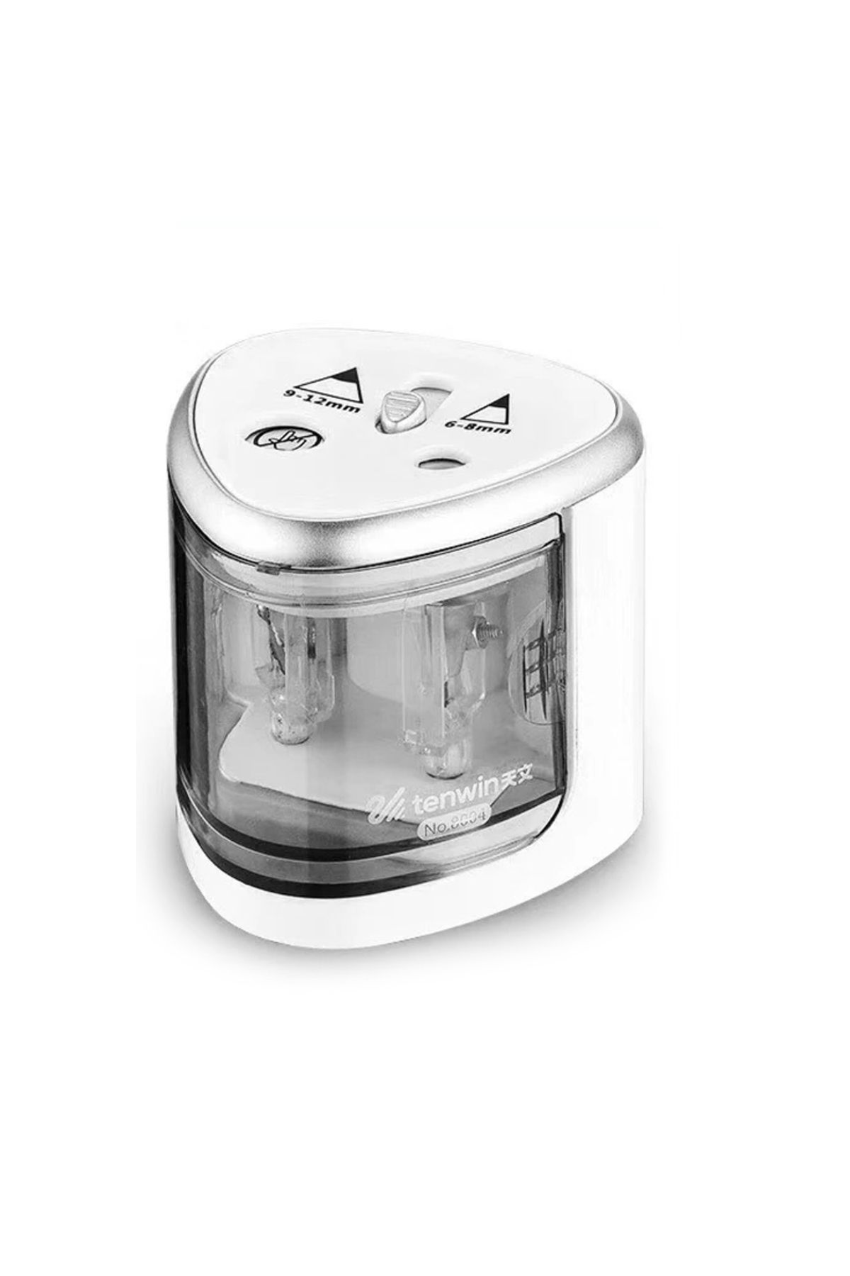 Choice-WHITE Tenwin New Two-hole Electric Automatic Pencil Sharpener Switch Pencil Sharpener Home Office Sc 1