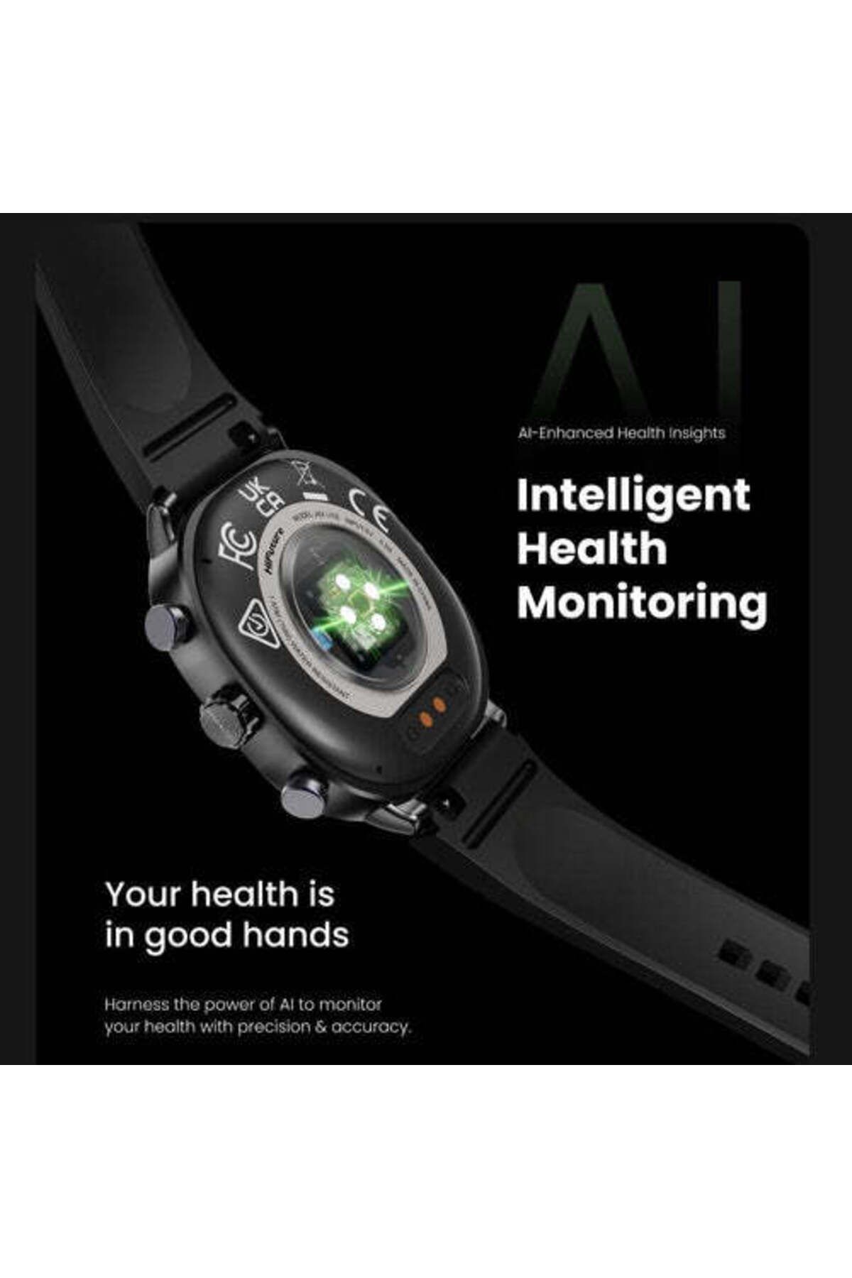 HiFuture-AIX Lite Dual Core Smartwatch with Extra Belt, 1.43" AMOLED Display, Gorilla Glass, 1 ATM Waterproof 3