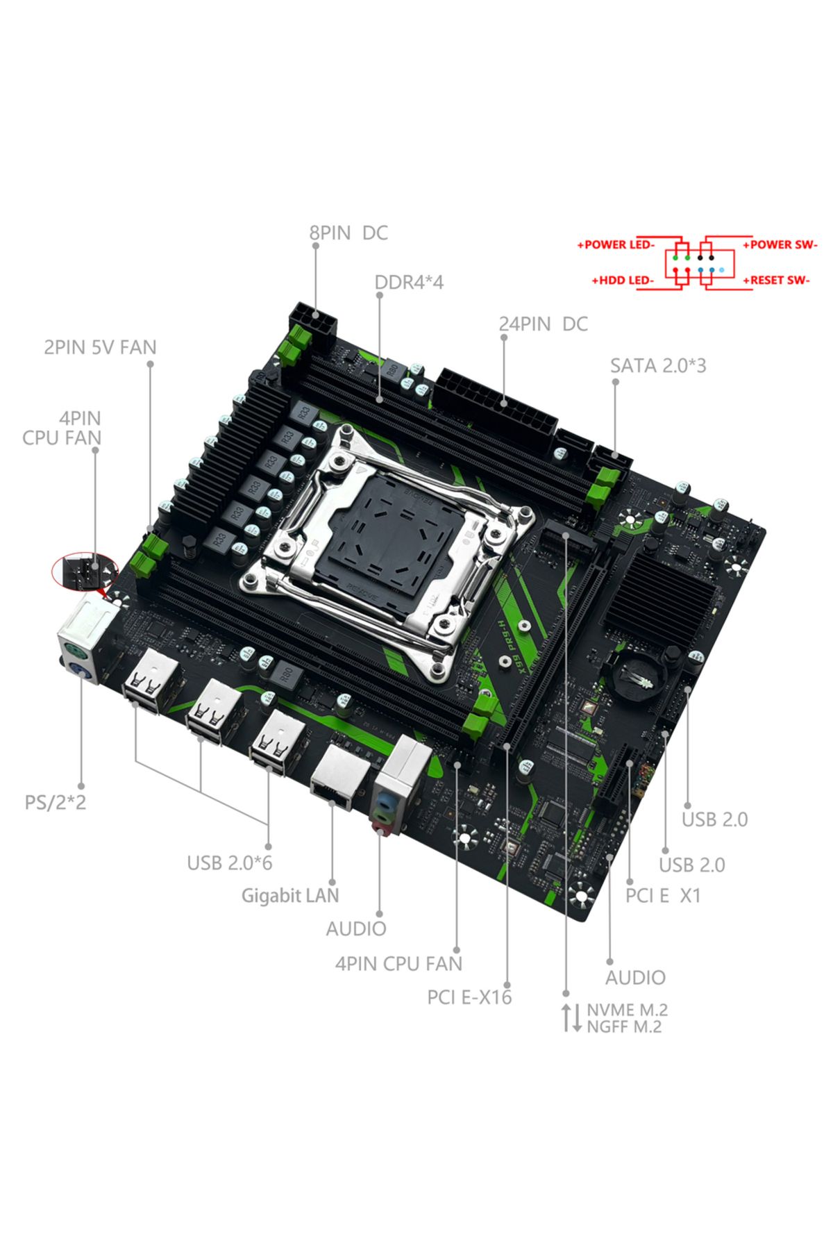 Choice-Motherboard Cpu Machinist X99 Pr9-h Motherboard Set Combo Optional Lga2011-3 Xeon E5 2650 V4 Cpu And 2