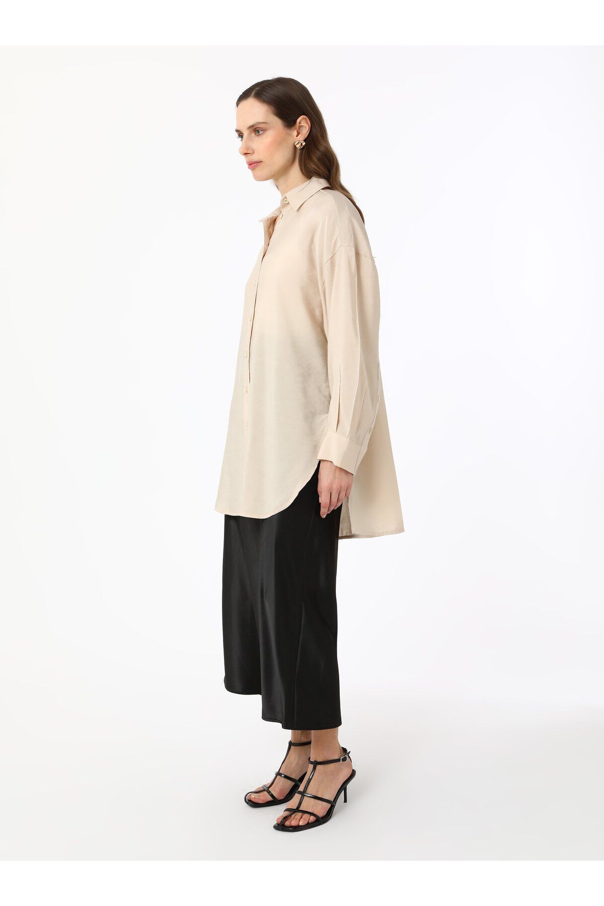 Refka-Modal Fabric Comfortable Fit Shirt - Cream - Refka 4