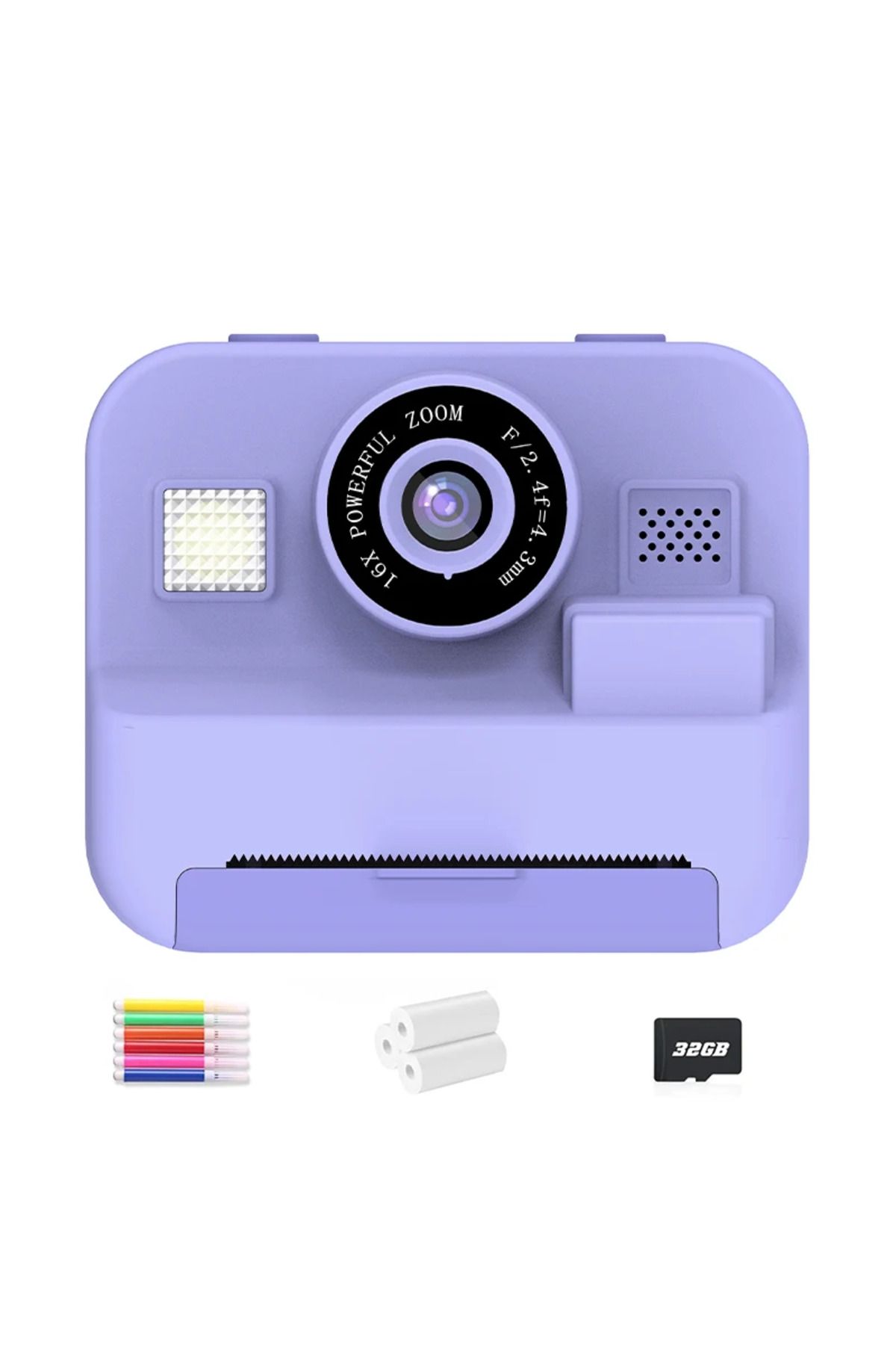 Choice-Red Children's Mini Digital Video Camera with Thermal Printing & Multiple Image Stabilization, 32GB 1