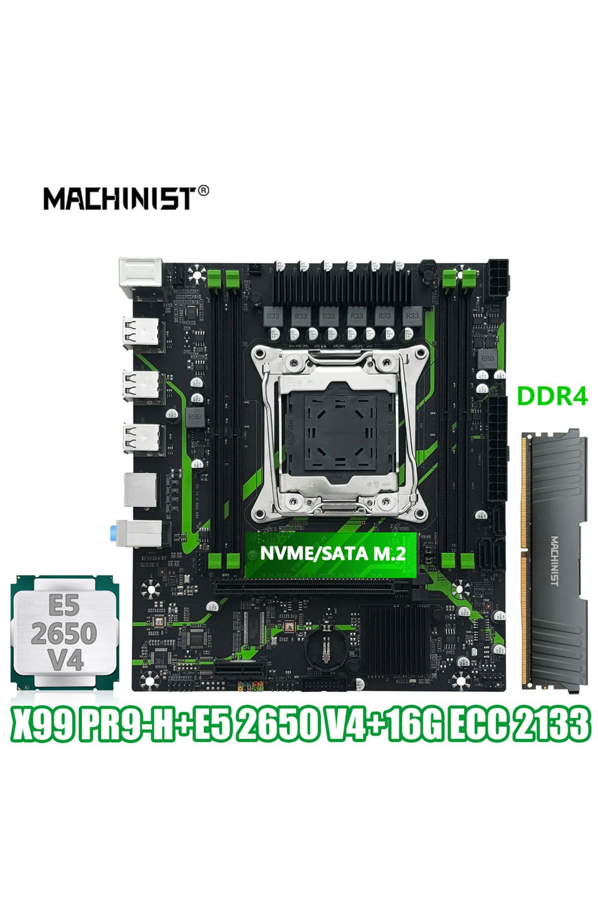 Choice-Motherboard Cpu Machinist X99 Pr9-h Motherboard Set Combo Optional Lga2011-3 Xeon E5 2650 V4 Cpu And 8