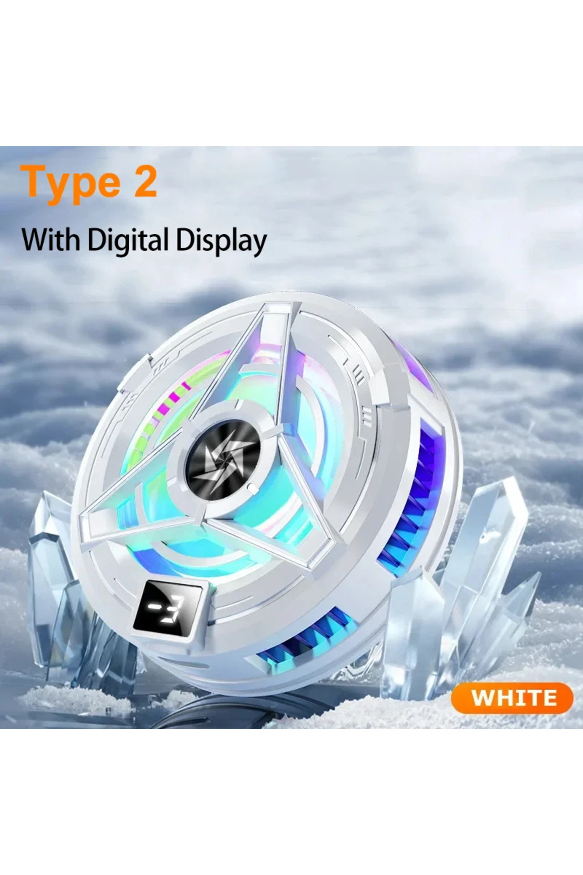 Choice-SL17-White-Digital SL17 مبرد مغناطيسي للهواتف بمشبك خلفي 2 في 1 مبرد ألعاب شبه موصل سريع للهواتف 1