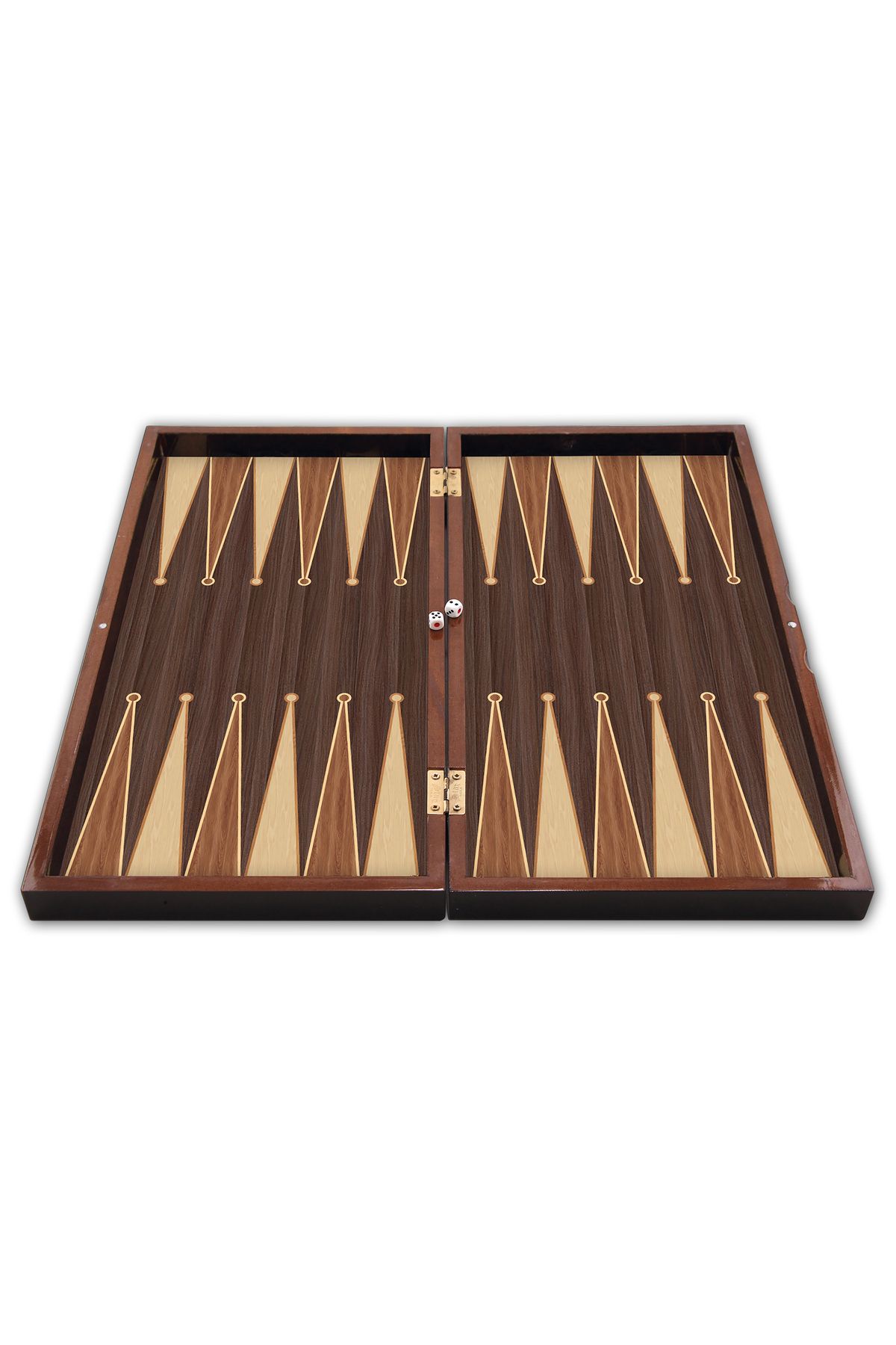 Alpsan Lotus-Star Cafe Walnut Backgammon Set 5