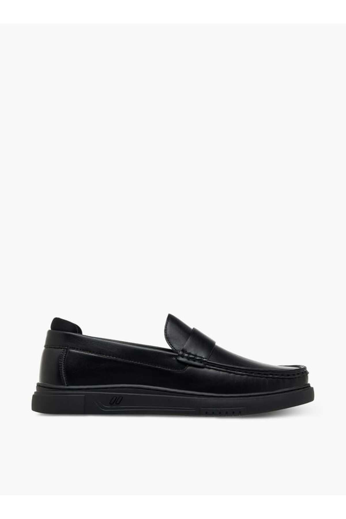 LBL by Shoexpress-LBL by Shoexpress Solid Slip-On Loafers 3