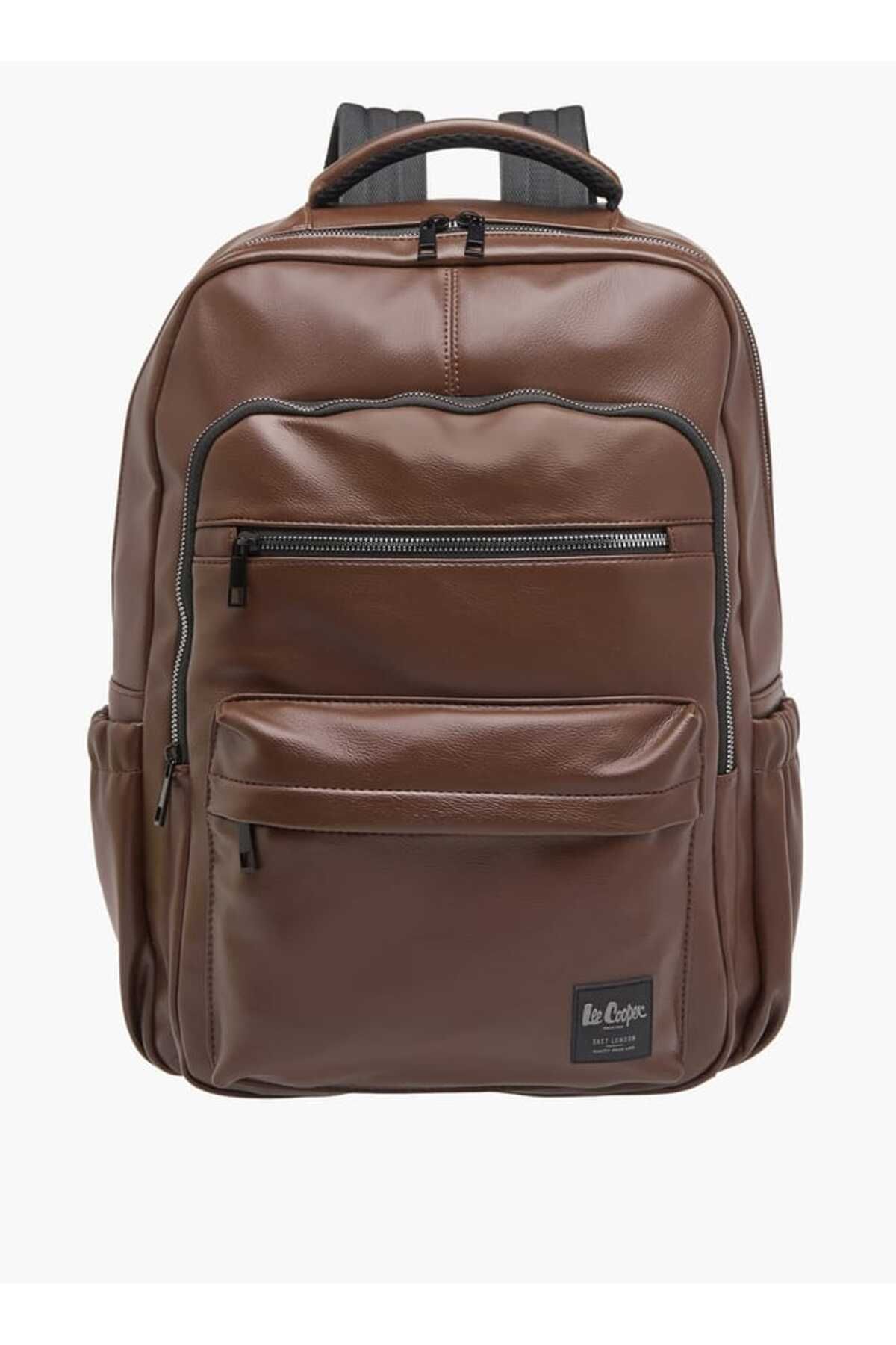 Lee Cooper-Solid Backpack with Adjustable Strap and Zip Closure 1