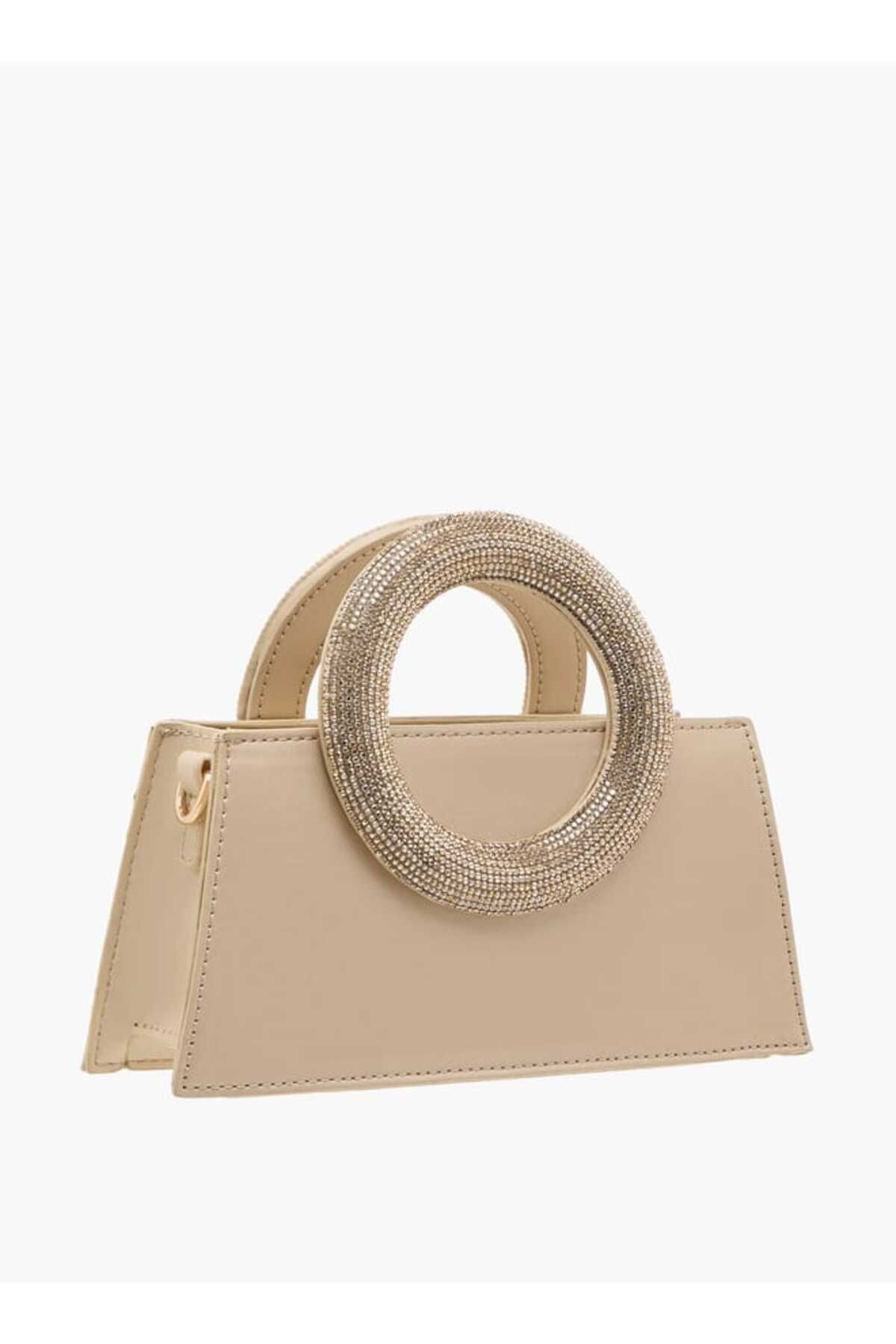 Flora Bella by Shoexpress-Flora Bella Embellished Sling Bag with Chain Strap and Magnetic Button Closure 3