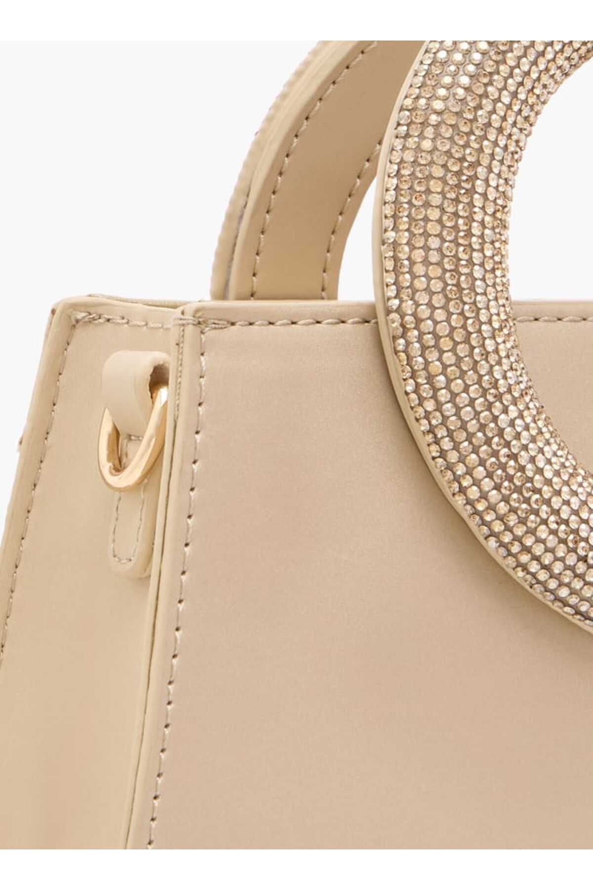 Flora Bella by Shoexpress-Flora Bella Embellished Sling Bag with Chain Strap and Magnetic Button Closure 5