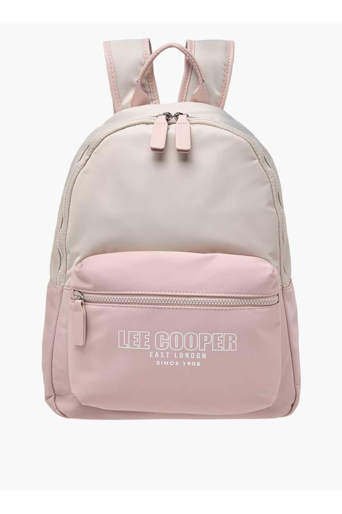 Lee Cooper-Logo Print Backpack with Adjustable Straps and Zip Closure 1