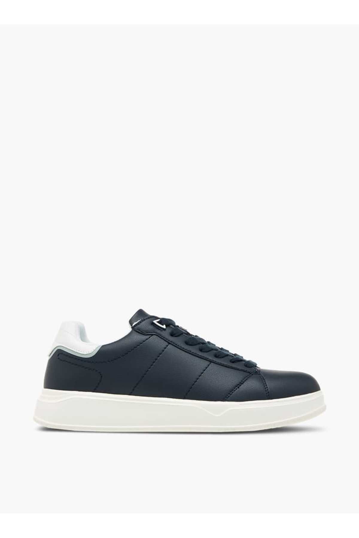 LBL by Shoexpress-LBL by Shoexpress Solid Ankle Sneakers with Lace-Up Closure 3
