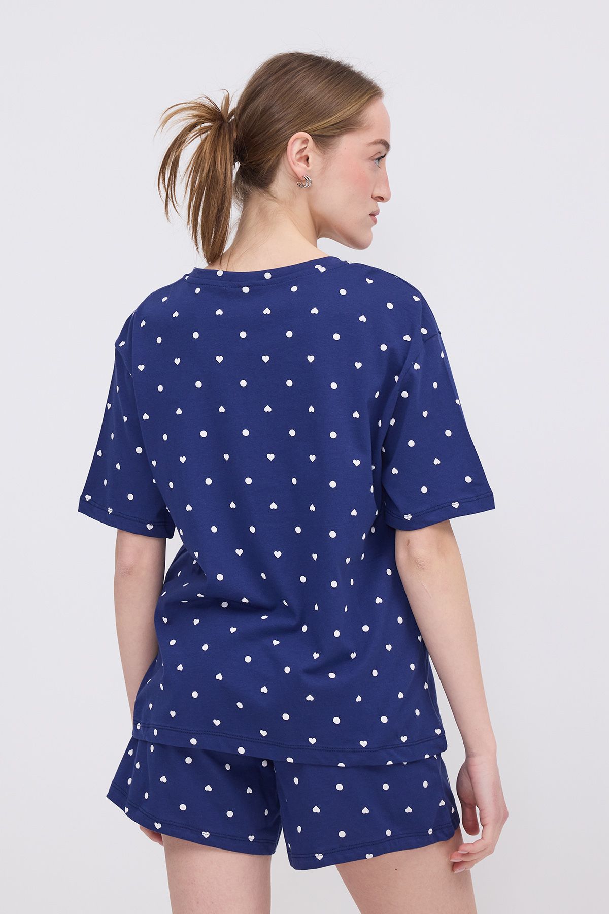 Addax-Set pijama cu model de inimă Sıh-15 5
