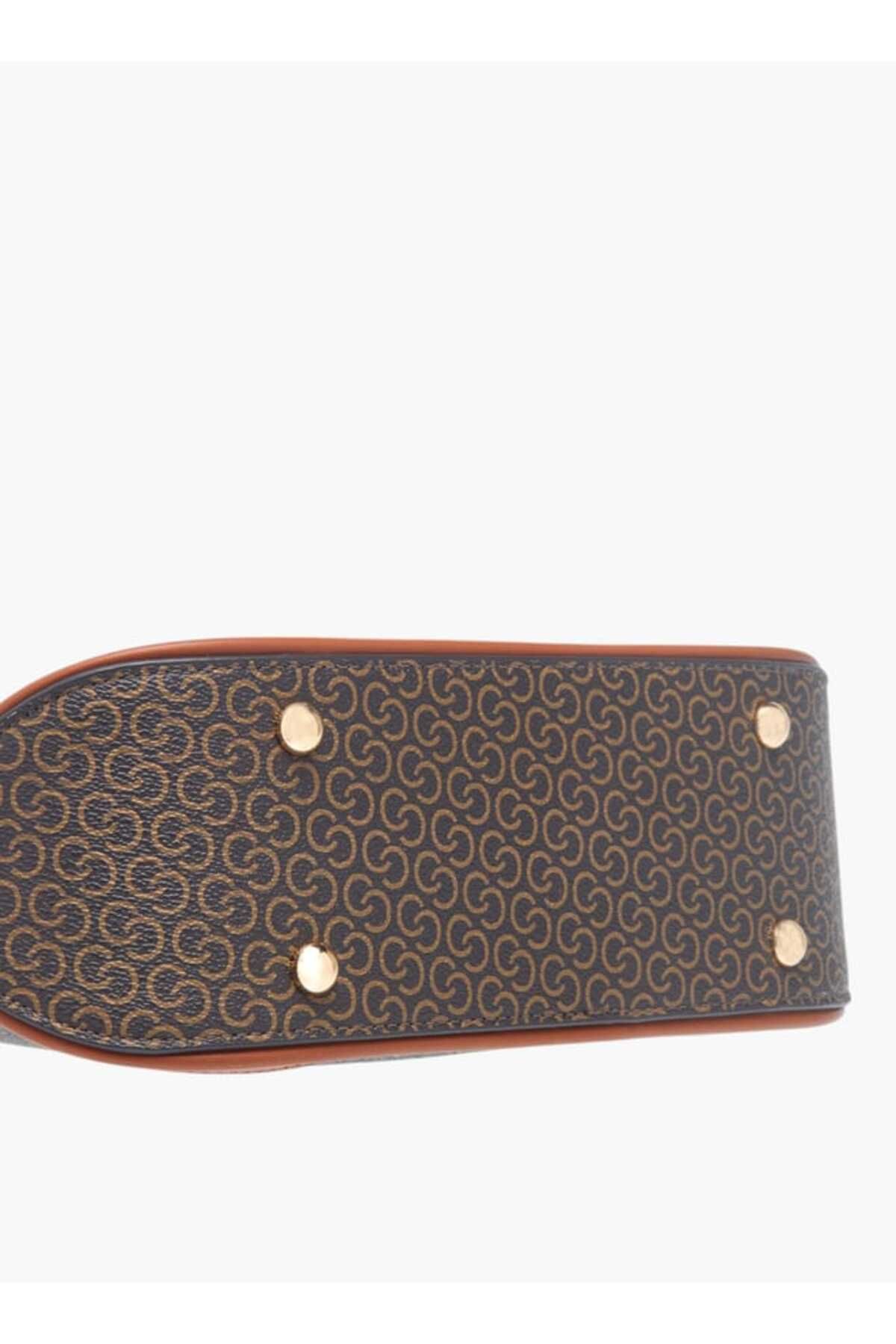 Celeste-All-Over Monogram Print Shoulder Bag with Detachable Strap and Zip Closure 7