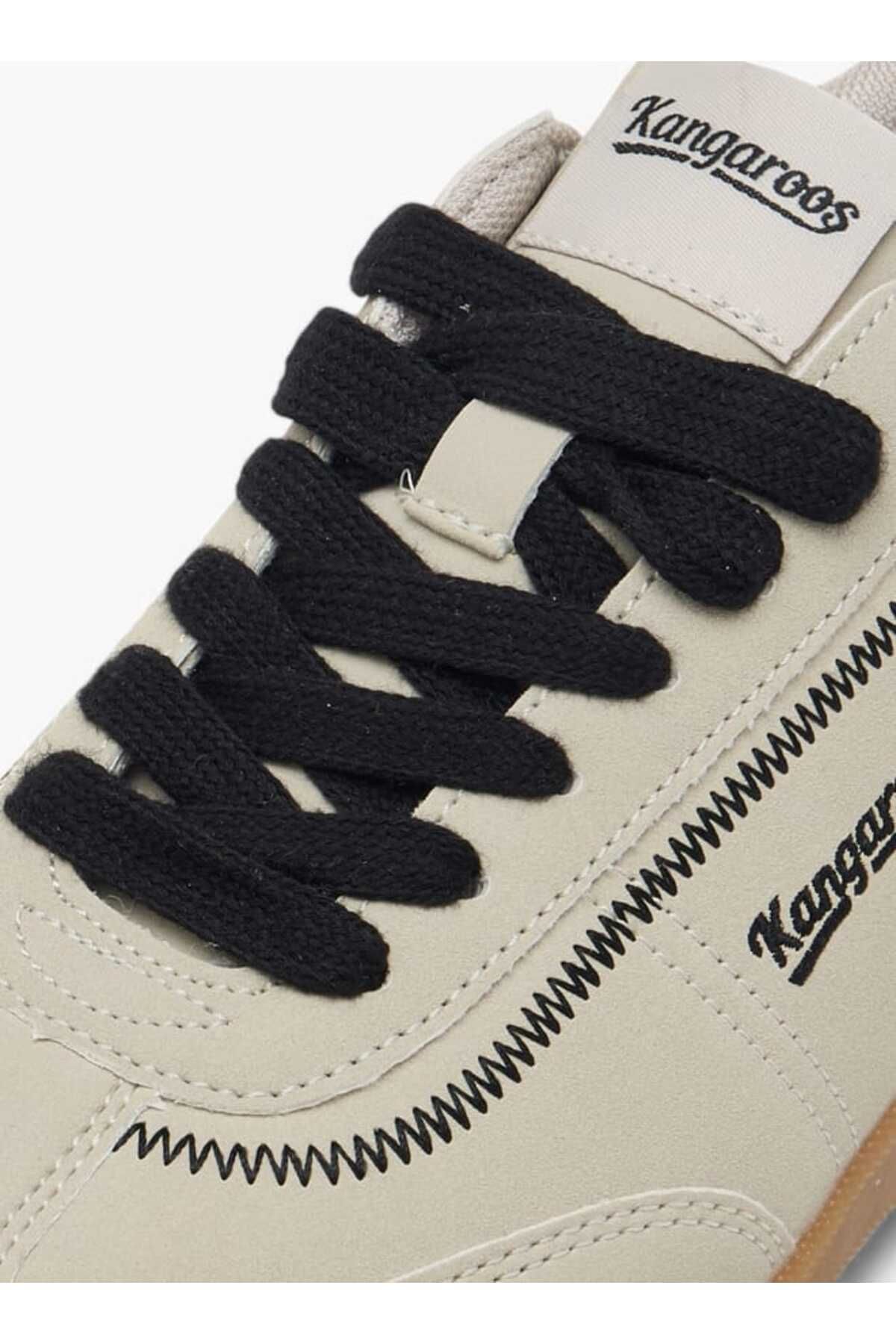 Kangaroos-Women's Logo Embroidered Sneakers with Lace-Up Closure 3