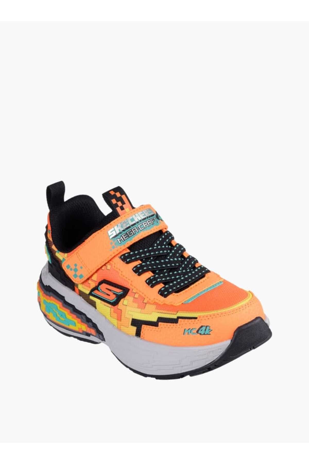SKECHERS-Skechers Boys' Game Print Sneakers with Hook and Loop Closure - MEGACRAFT 4K 1