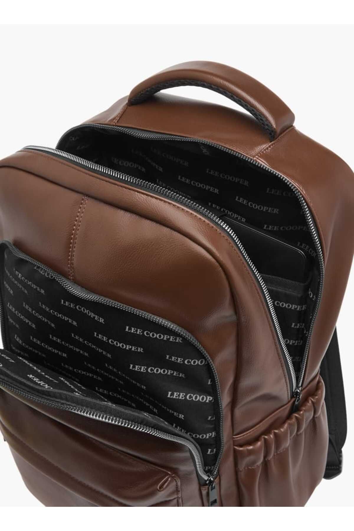 Lee Cooper-Solid Backpack with Adjustable Strap and Zip Closure 6