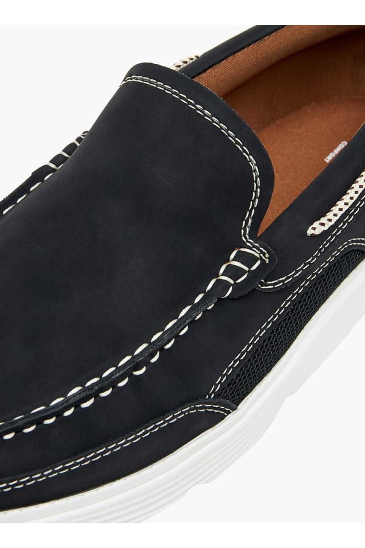 LBL by Shoexpress-LBL by Shoexpress Textured Slip-On Loafers 4
