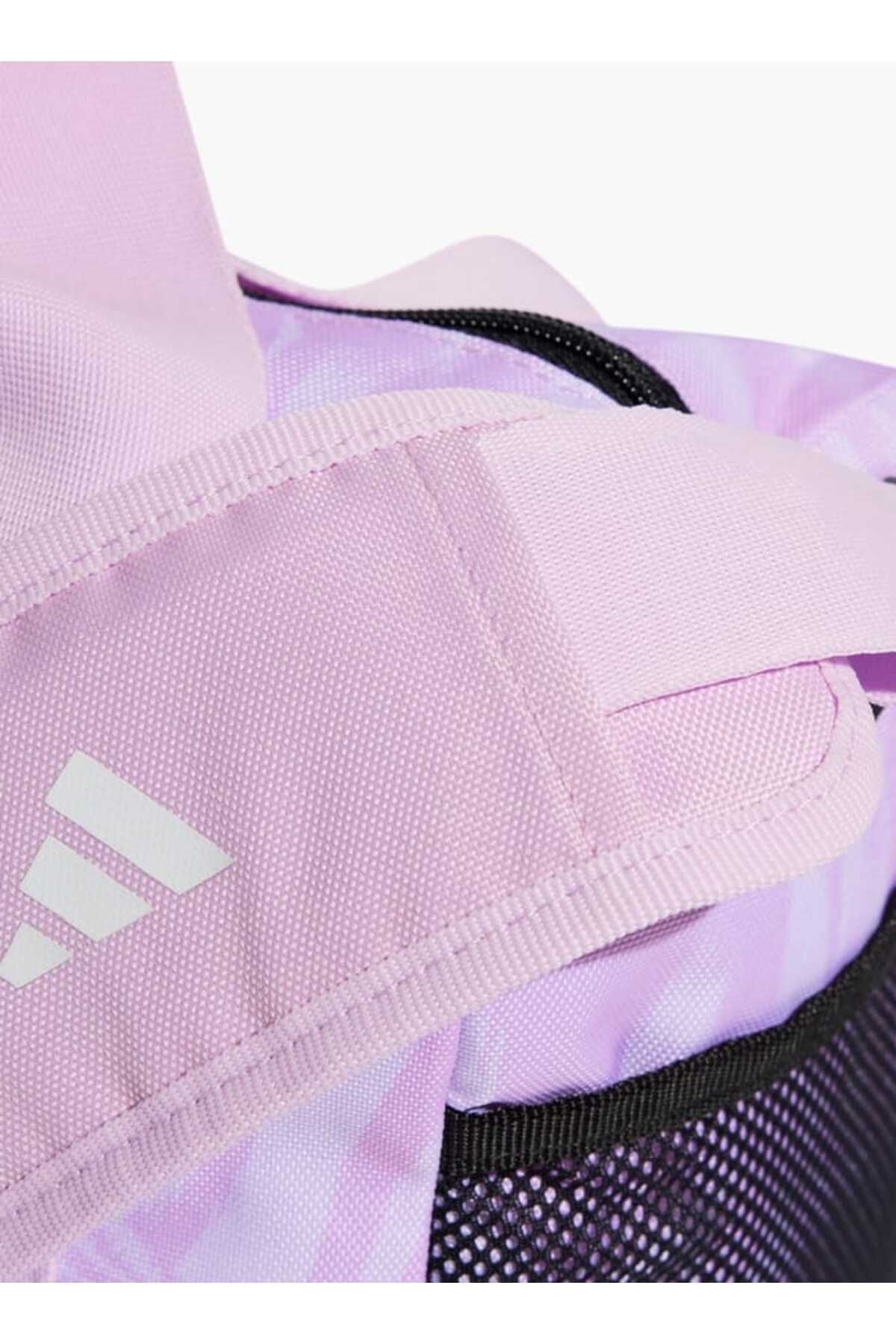 adidas-adidas Logo Print Duffel Bag with Zip Closure and Double Handle 4